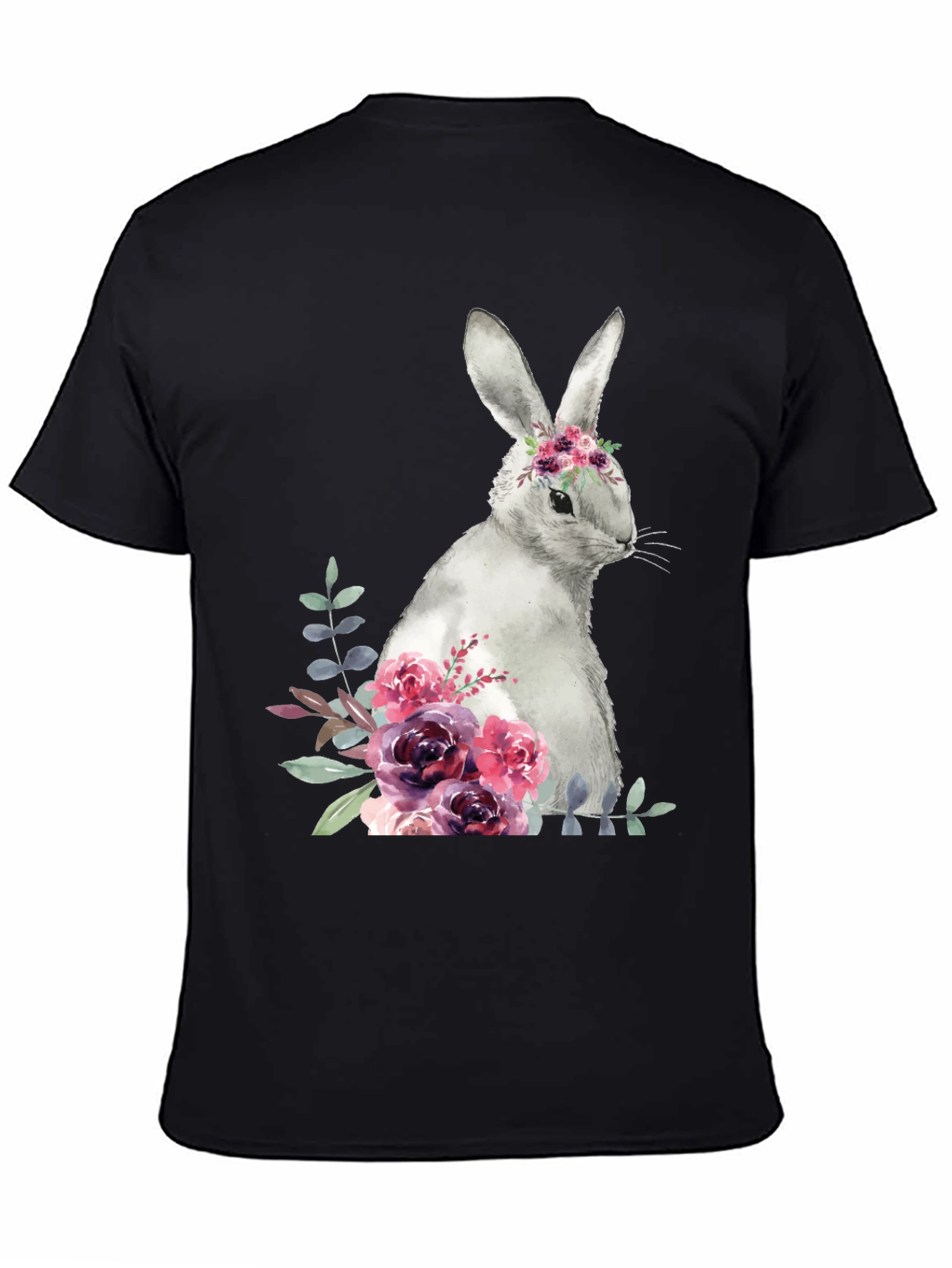 Floral Bunny Graphic T-Shirt