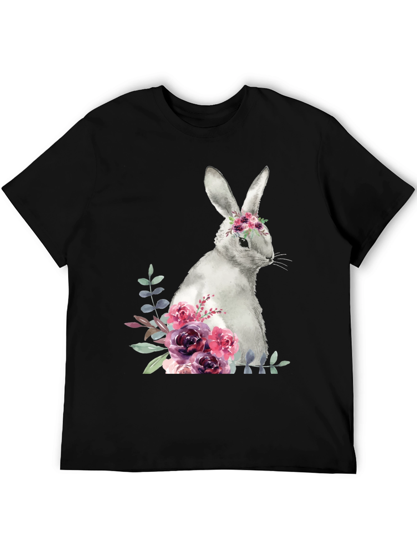 Floral Bunny Graphic T-Shirt