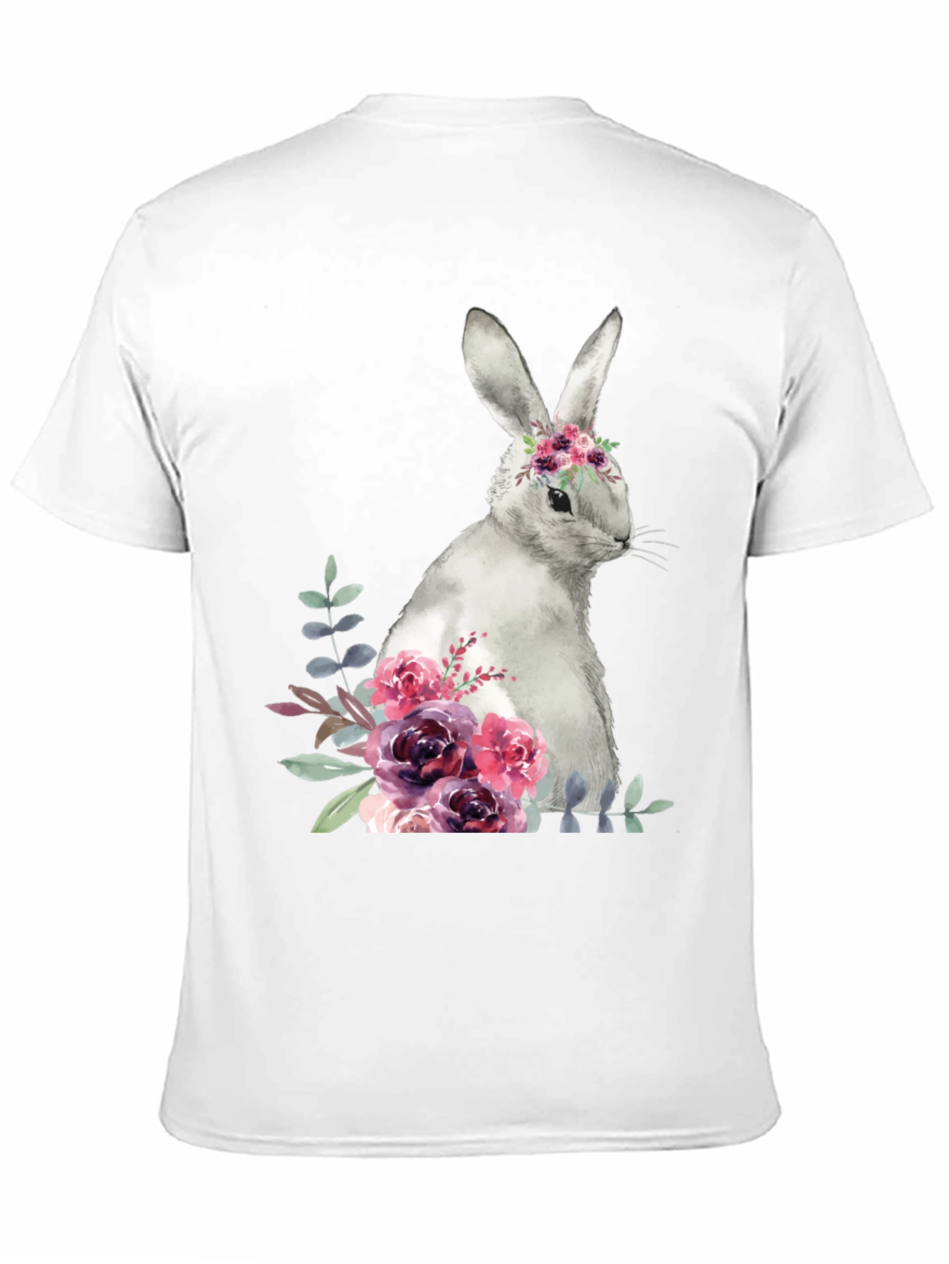 Floral Bunny Graphic T-Shirt