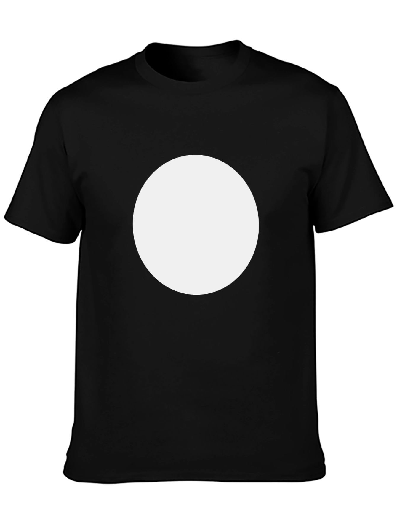 Minimalist Black T-Shirt with White Circle Design