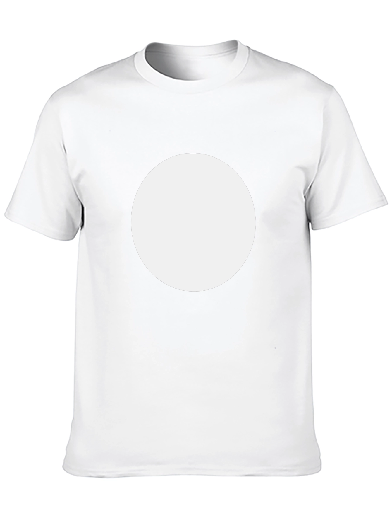 Minimalist Black T-Shirt with White Circle Design