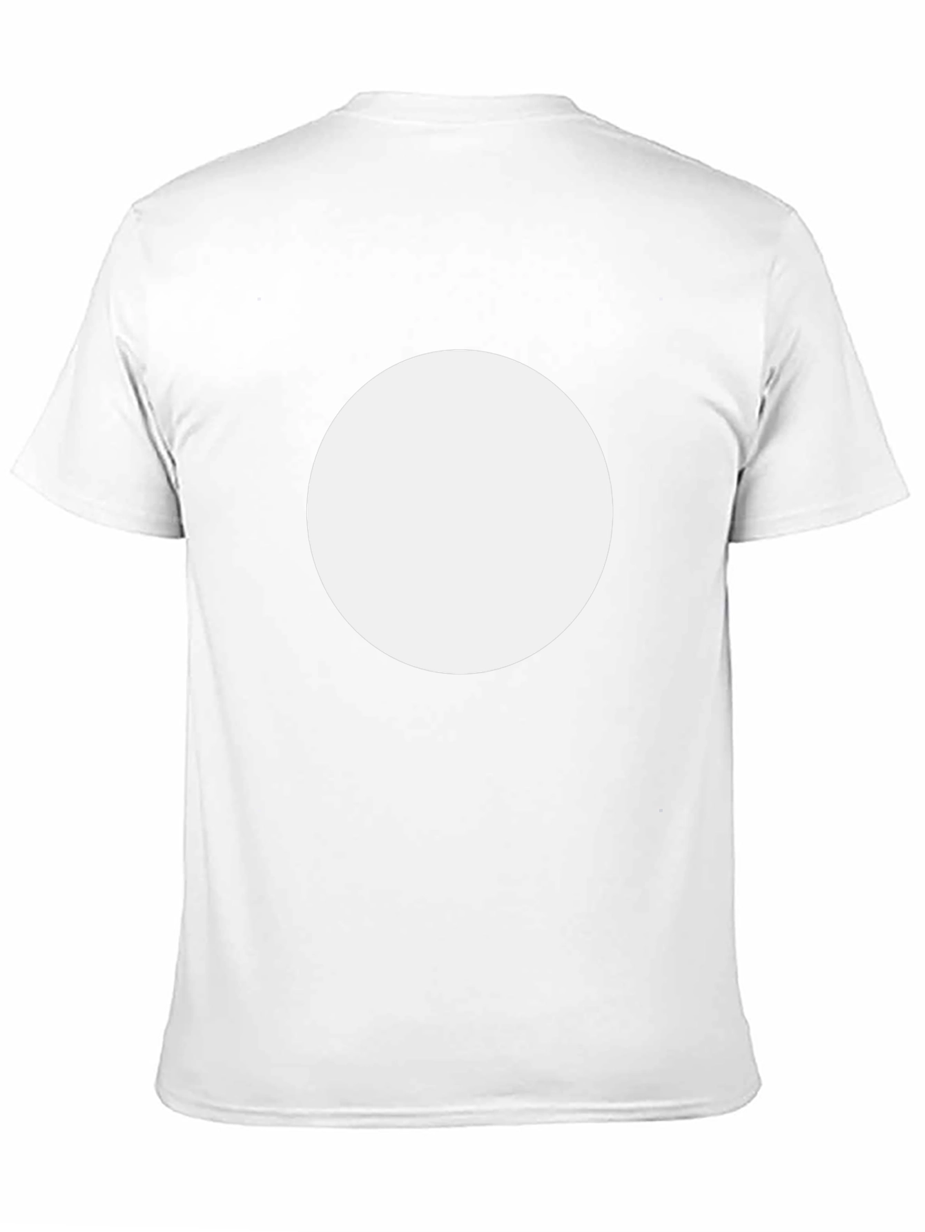 Minimalist Black T-Shirt with White Circle Design