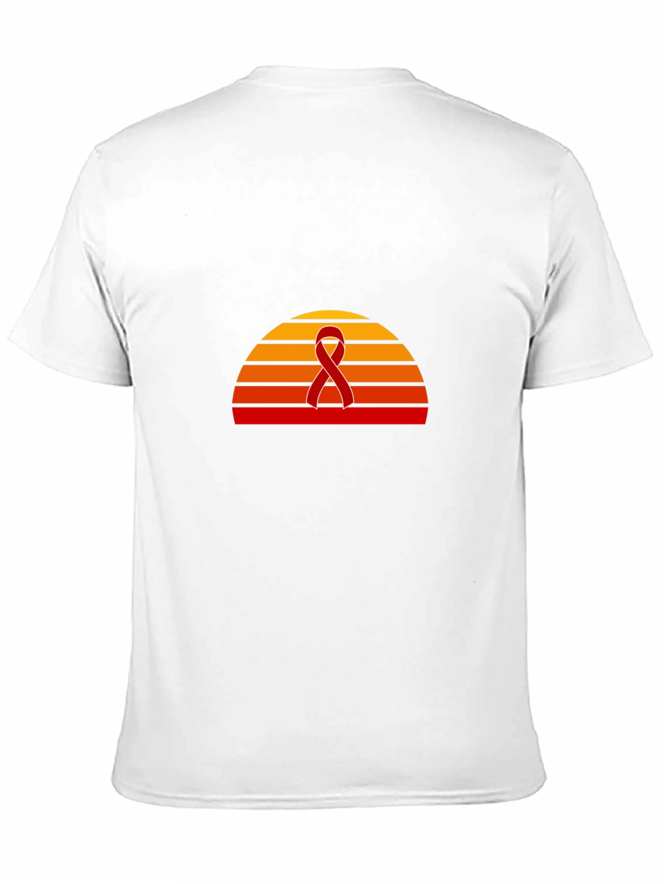 Retro Sunset Awareness Ribbon Graphic Tee