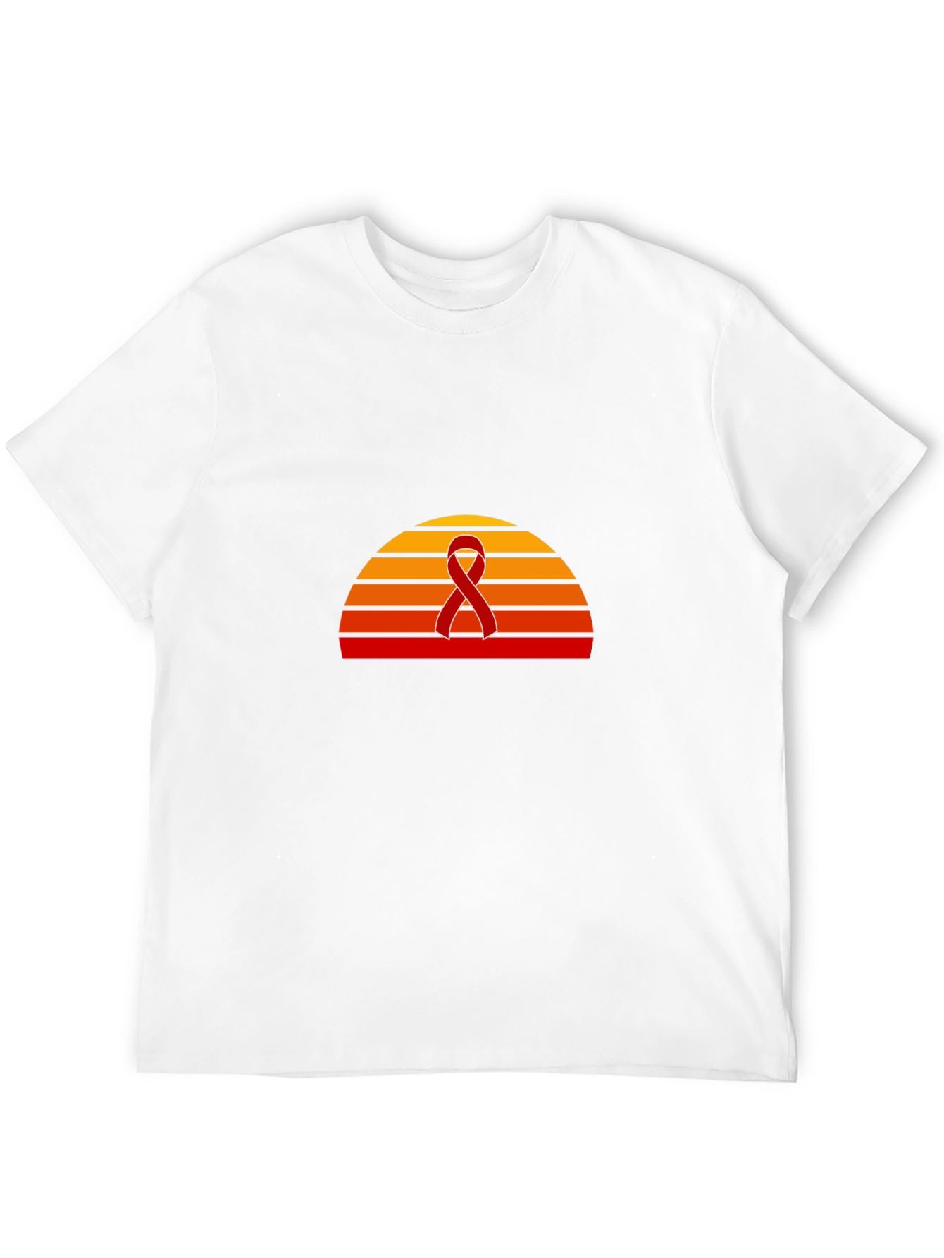 Retro Sunset Awareness Ribbon Graphic Tee