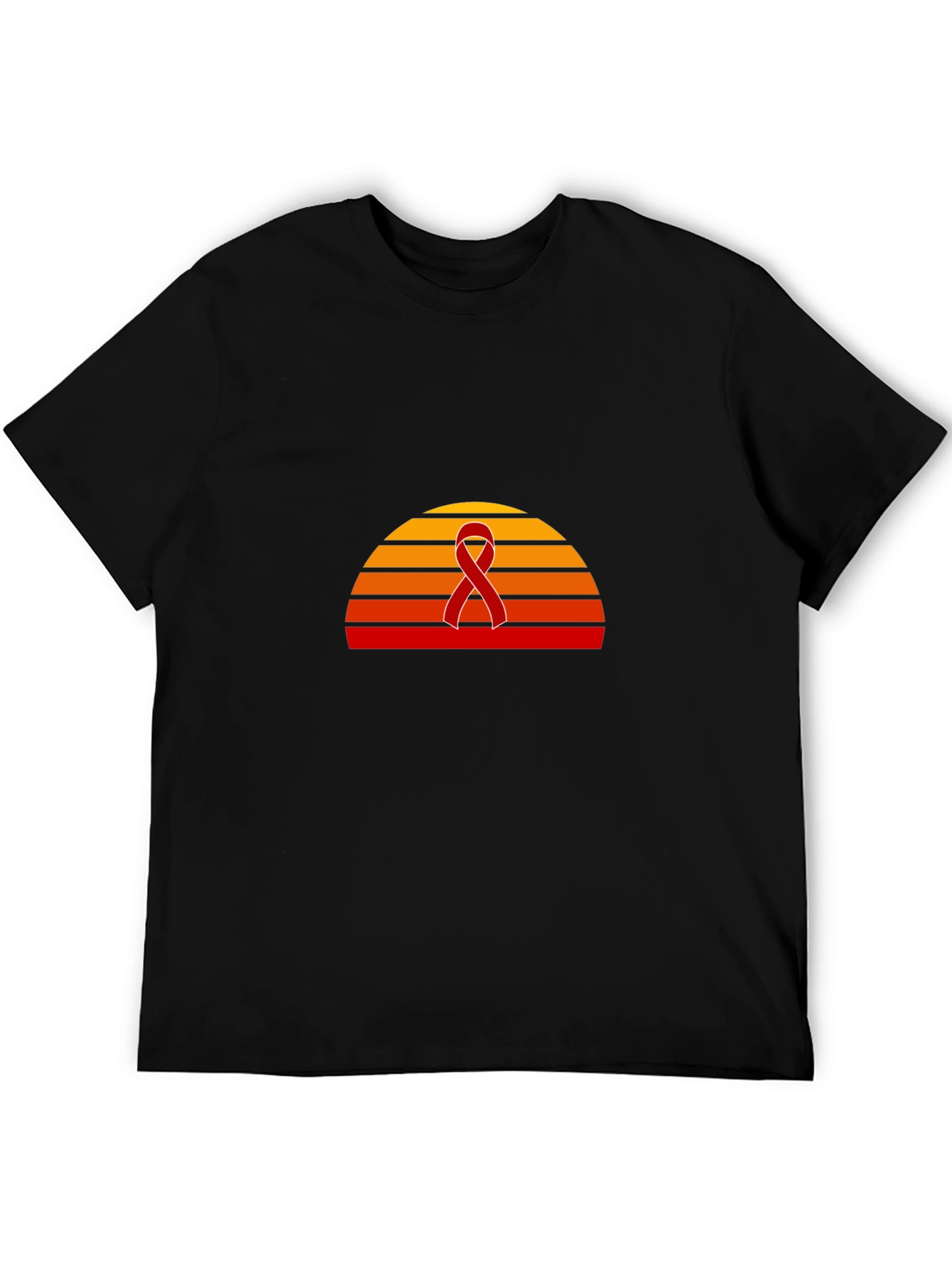 Retro Sunset Awareness Ribbon Graphic Tee