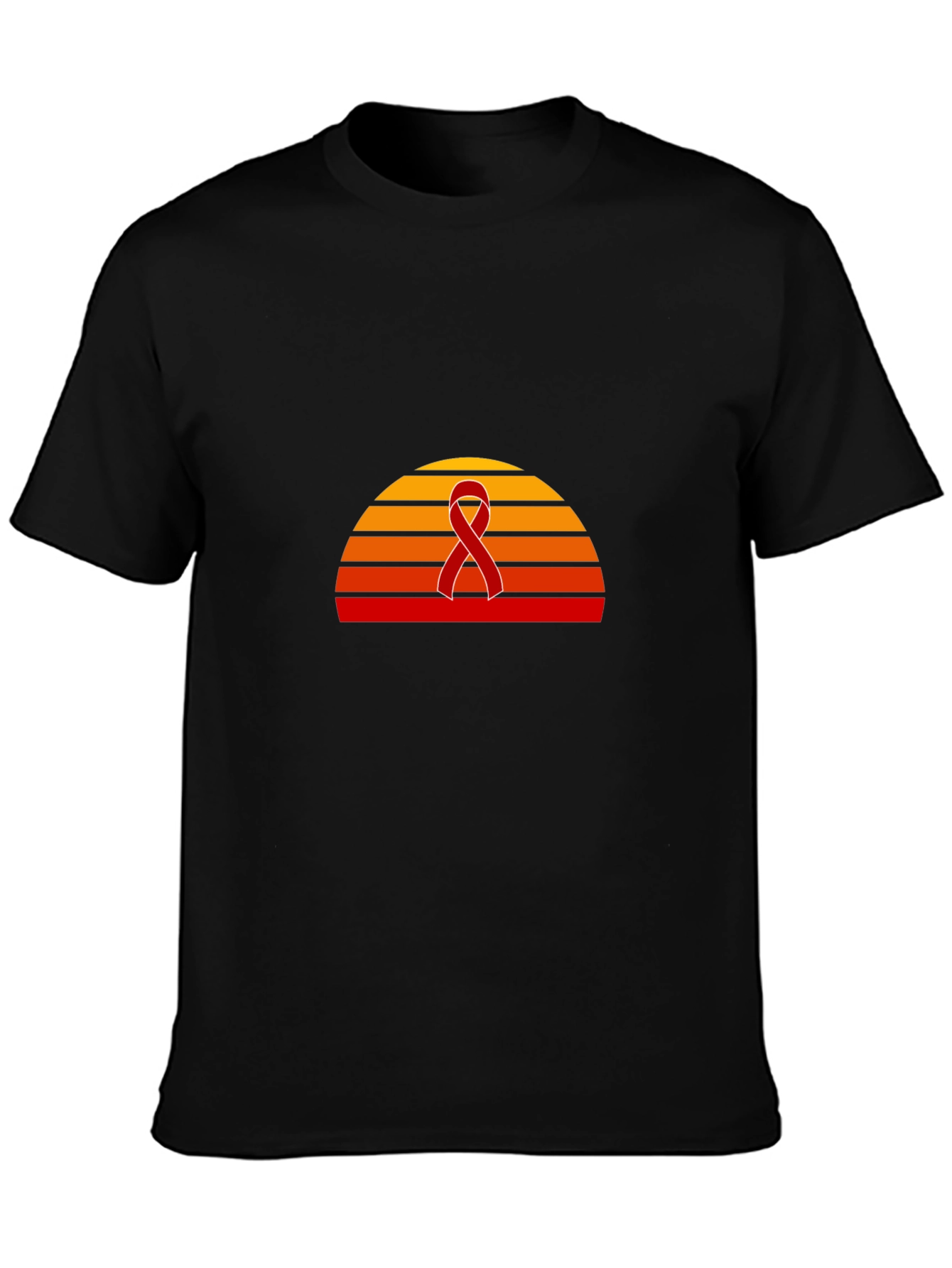 Retro Sunset Awareness Ribbon Graphic Tee