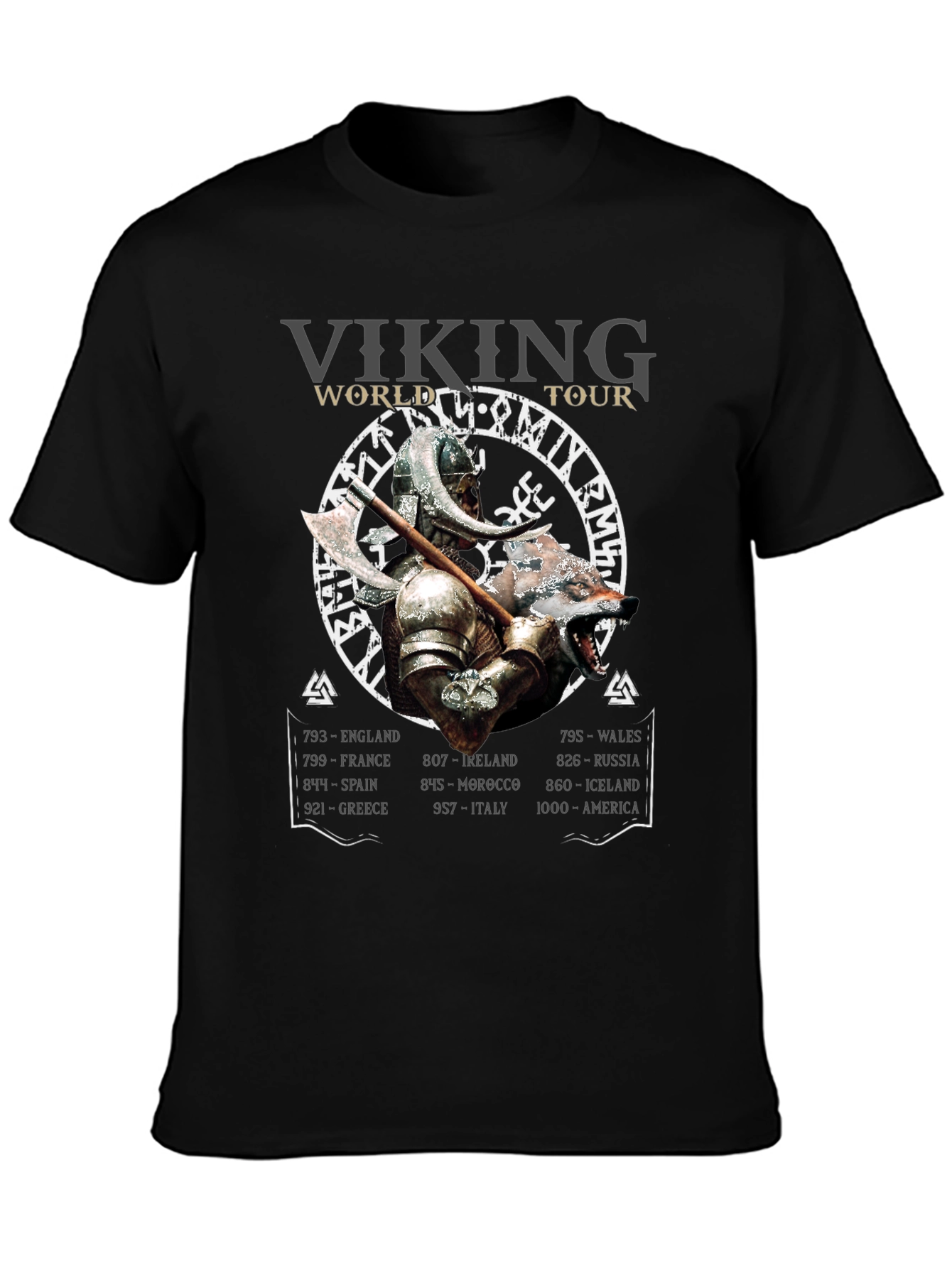 Viking World Tour T-Shirt: Bold Graphic Tee