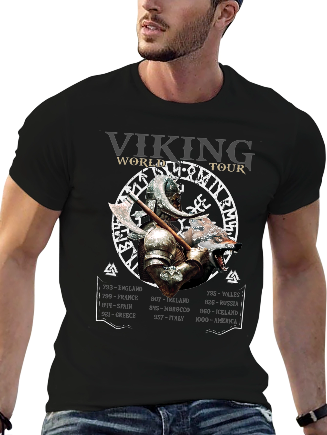 Viking World Tour T-Shirt: Bold Graphic Tee