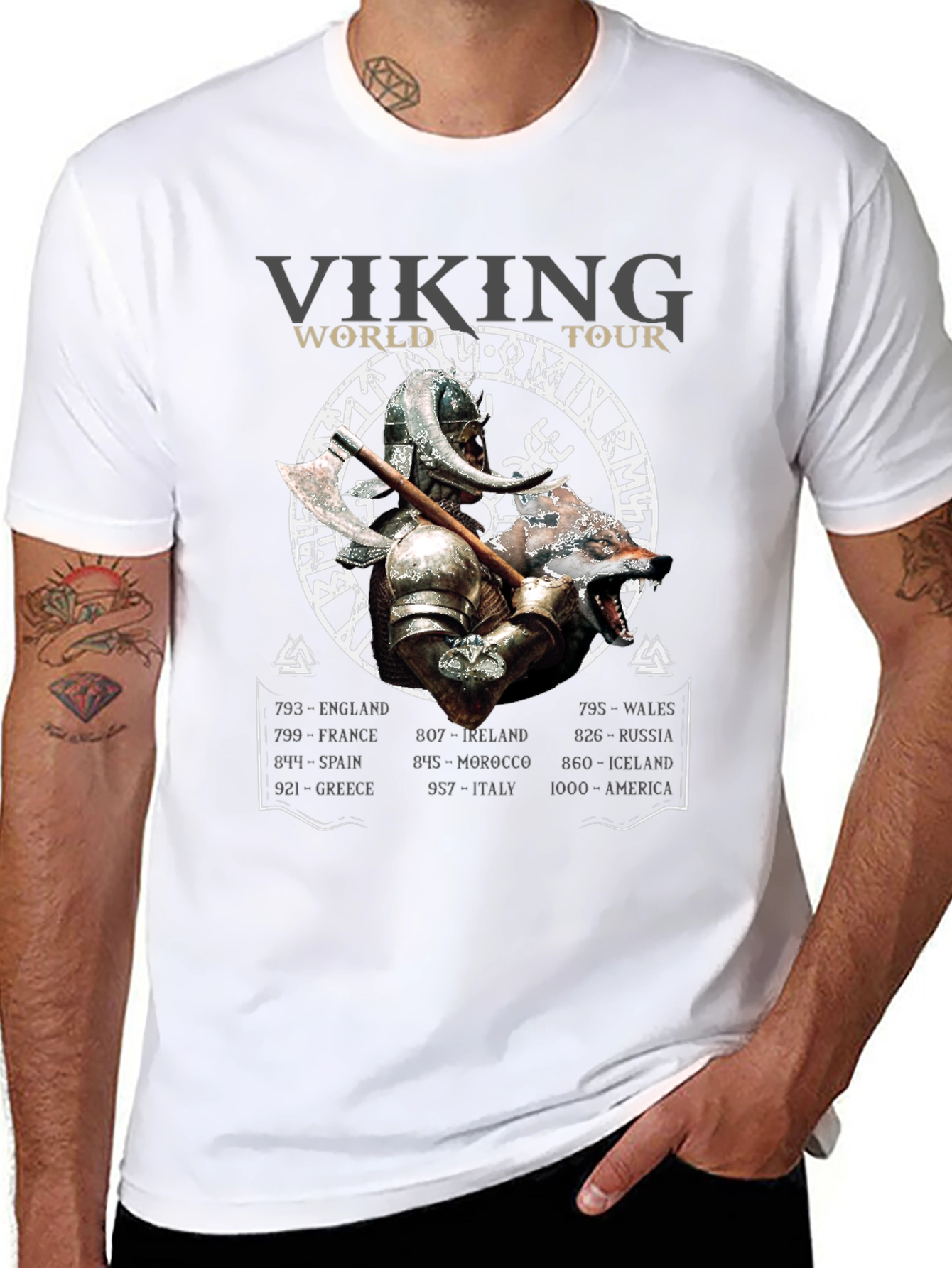 Viking World Tour T-Shirt: Bold Graphic Tee