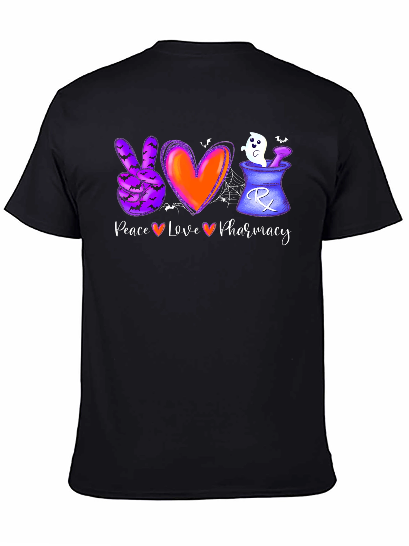 Halloween Pharmacy T-Shirt: Peace Love Pharmacy