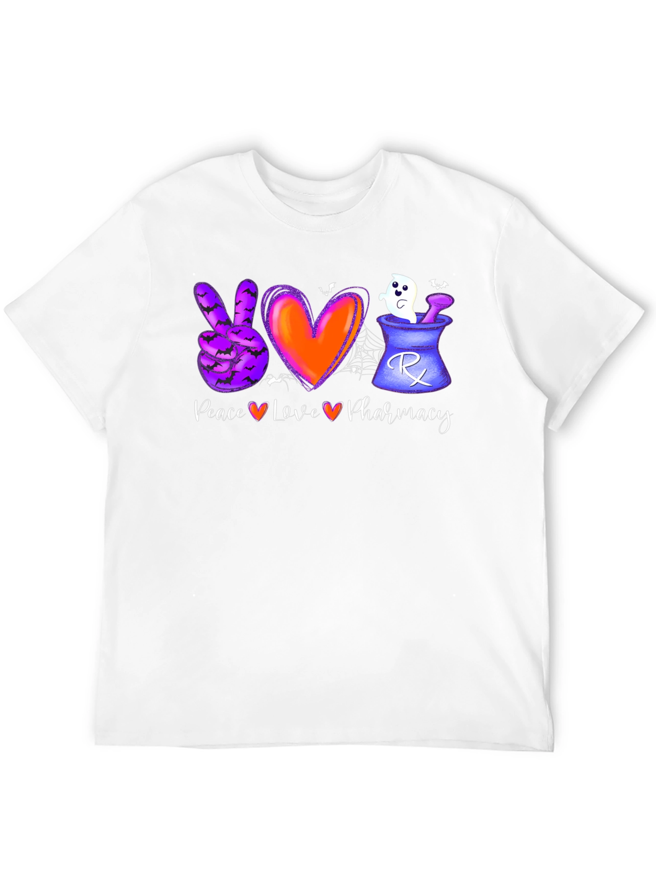 Halloween Pharmacy T-Shirt: Peace Love Pharmacy
