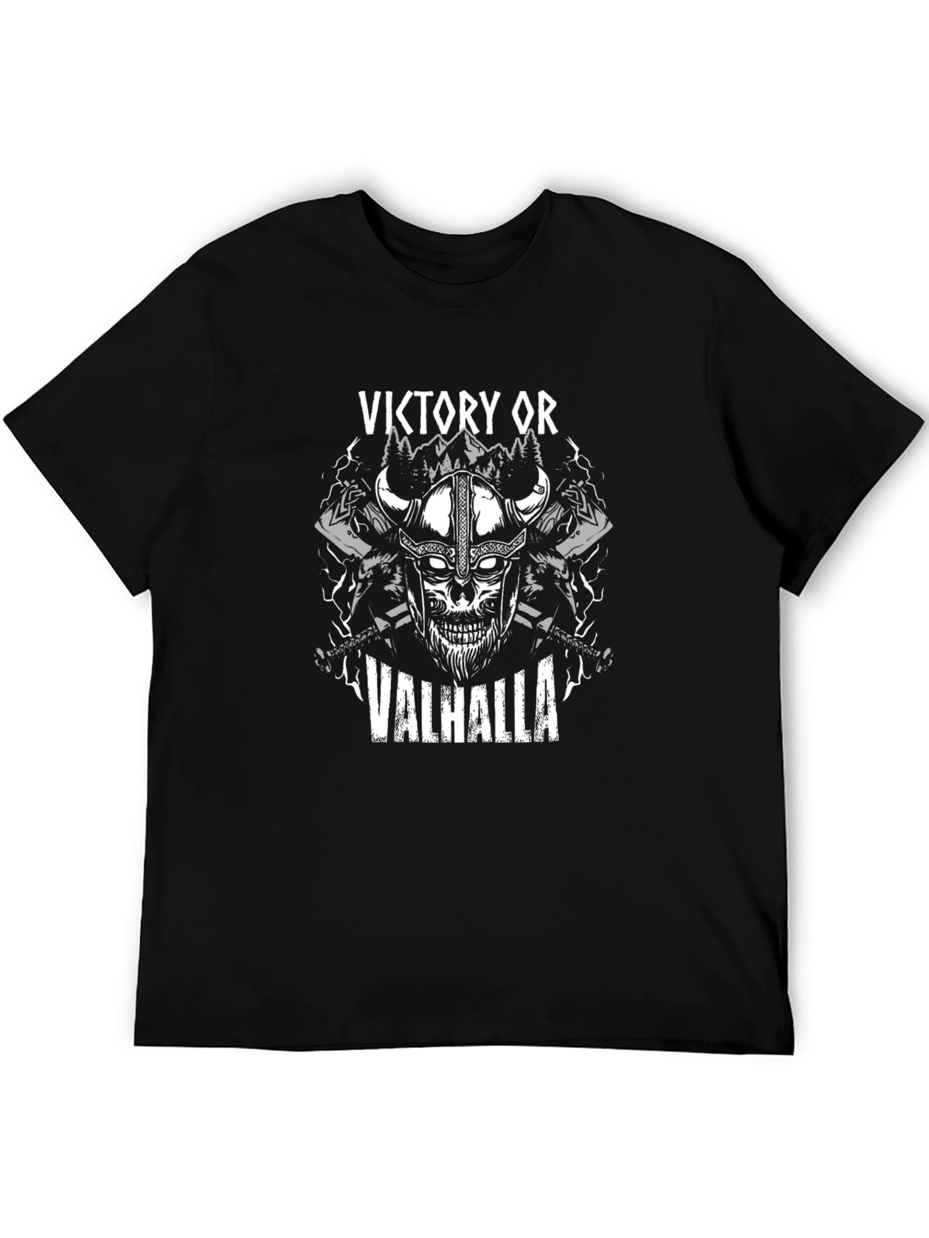Victory or Valhalla Viking Skull T-Shirt