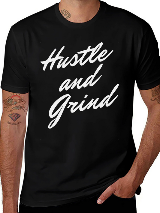 Hustle and Grind Black Graphic Tee