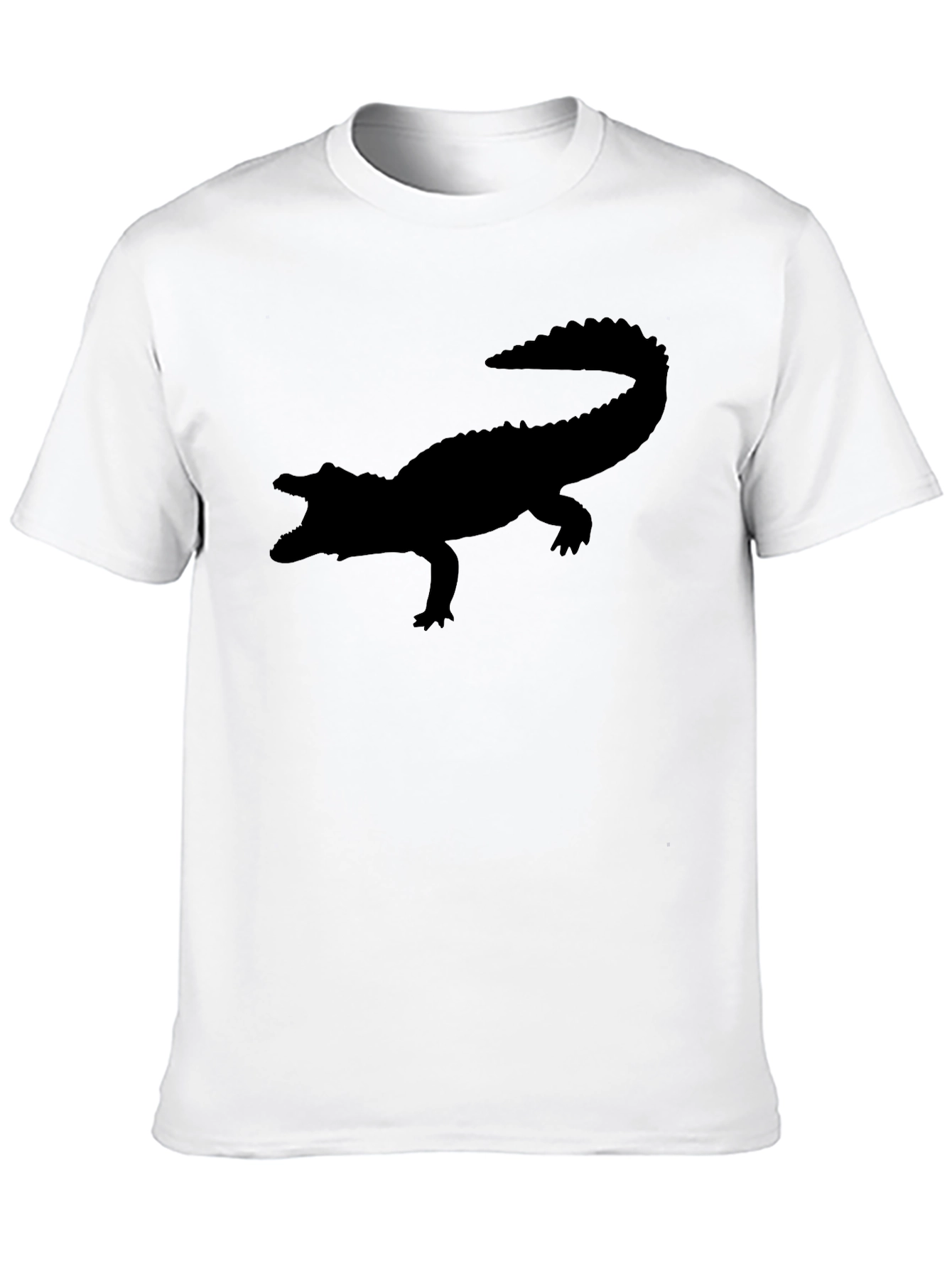 Black Alligator Silhouette Graphic Tee