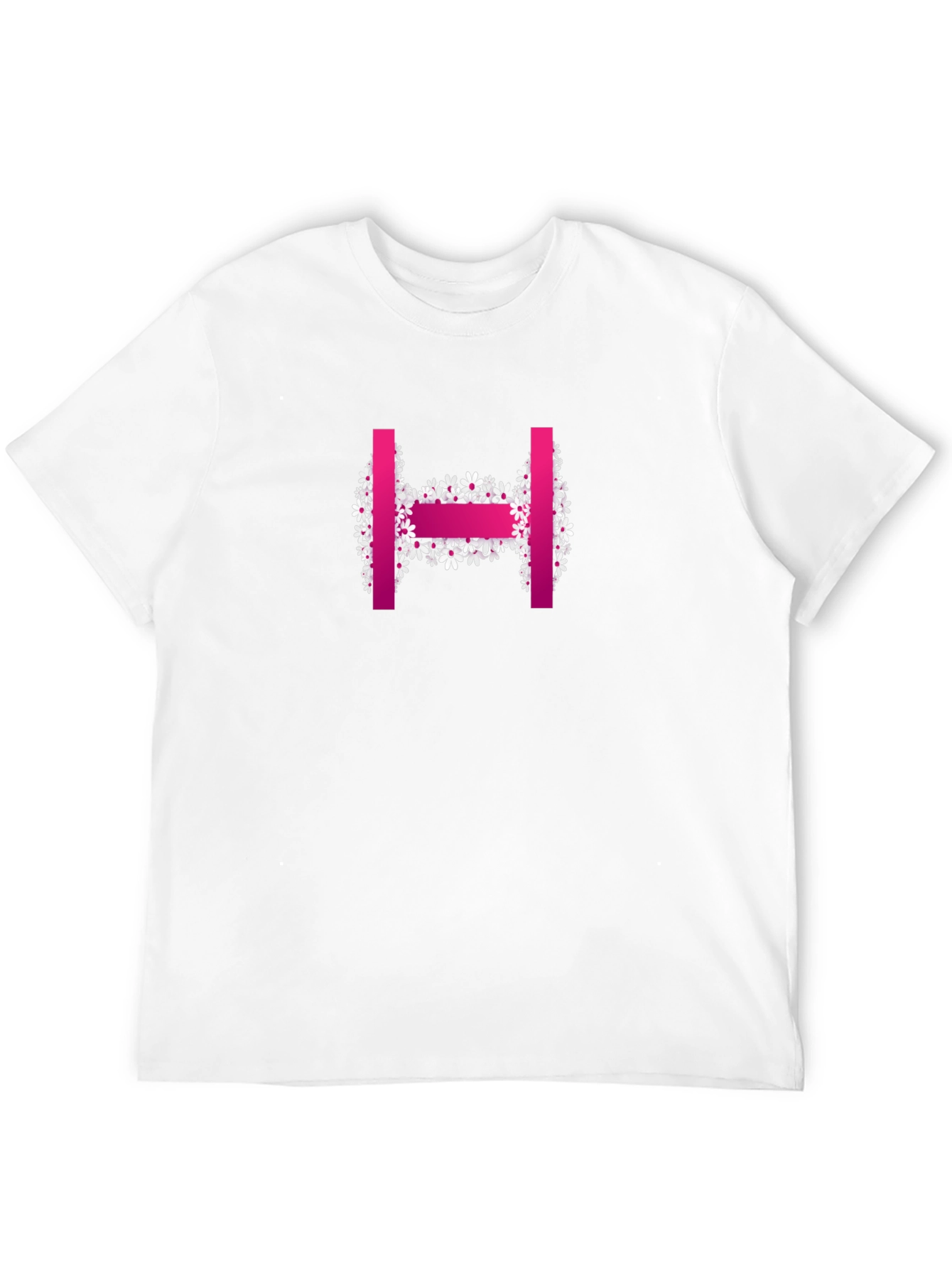 Floral H Letter T-Shirt - Stylish & Unique