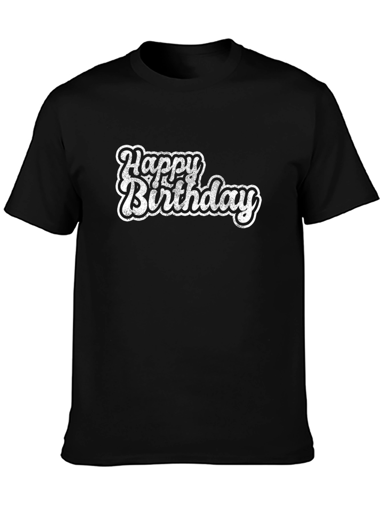 Happy Birthday Graphic Tee - Black