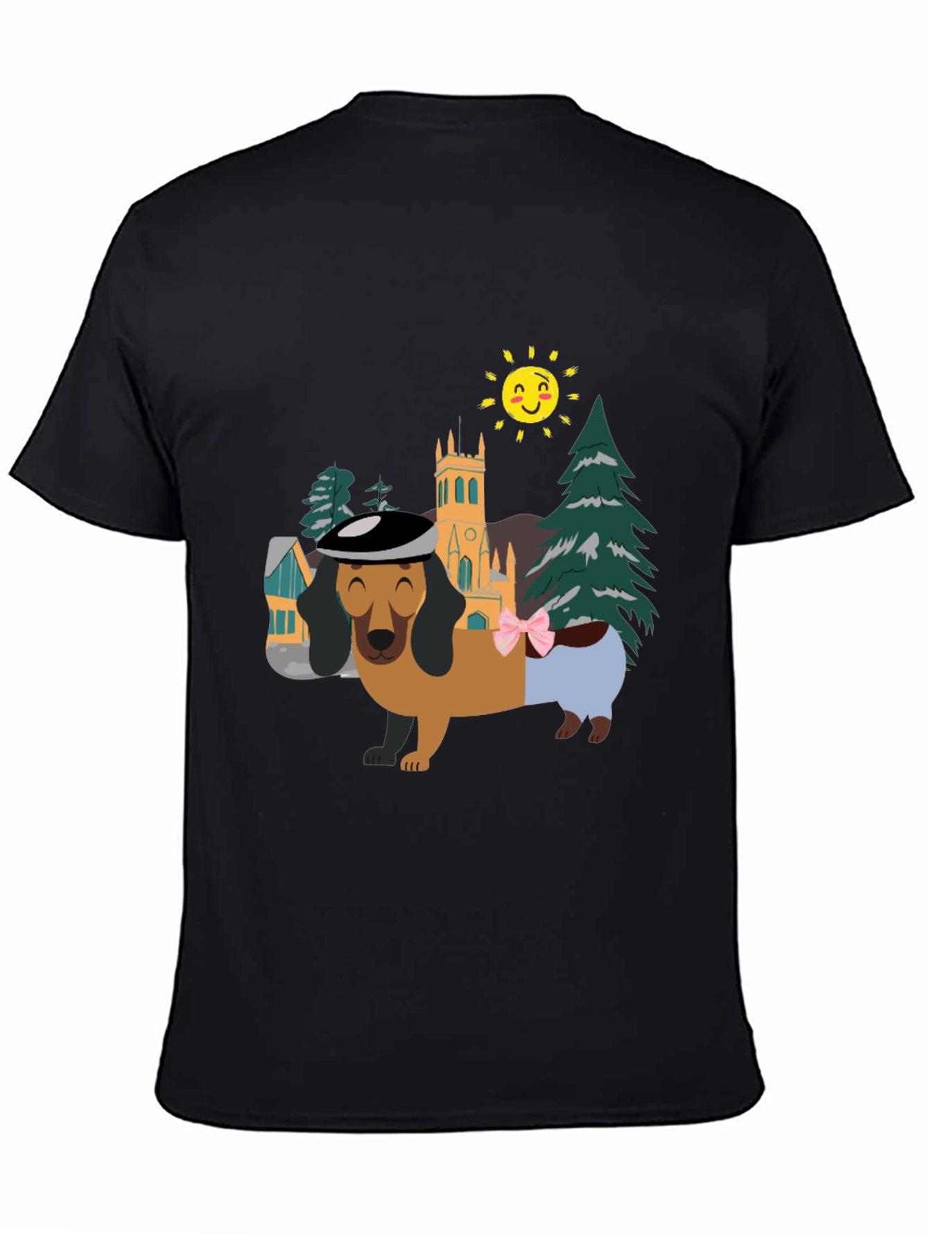 Dachshund Landscape Graphic Tee - Stylish & Fun!