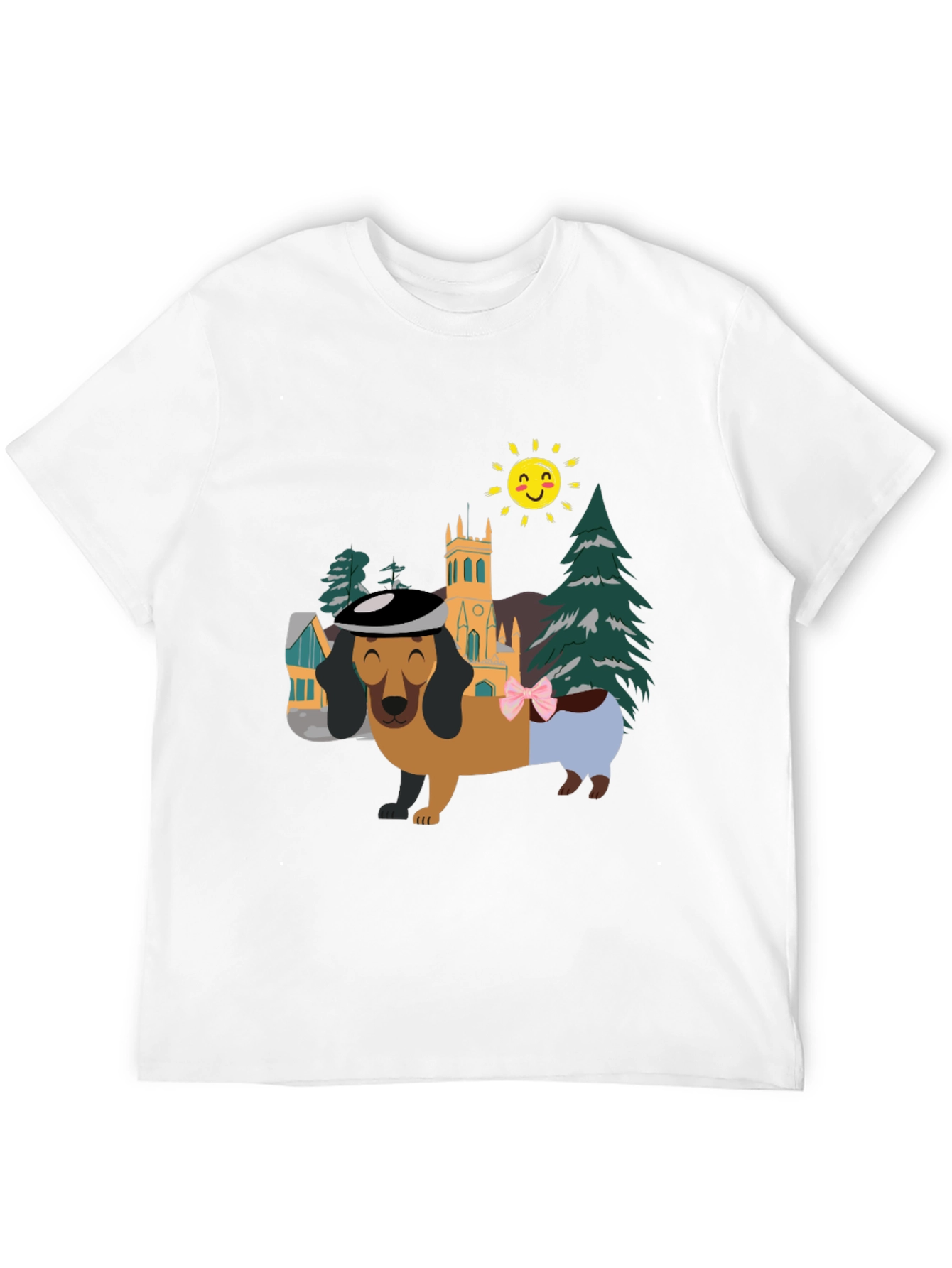 Dachshund Landscape Graphic Tee - Stylish & Fun!