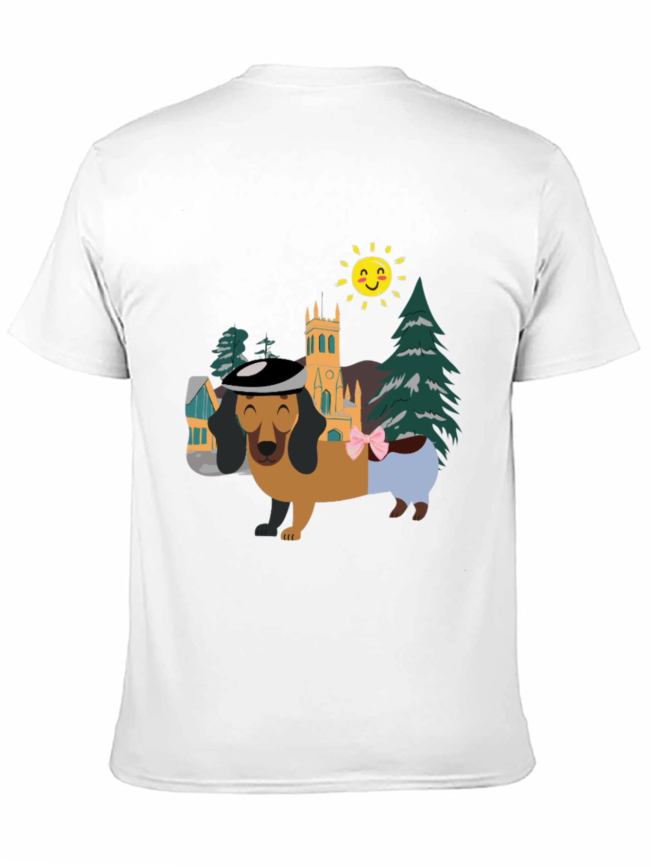 Dachshund Landscape Graphic Tee - Stylish & Fun!