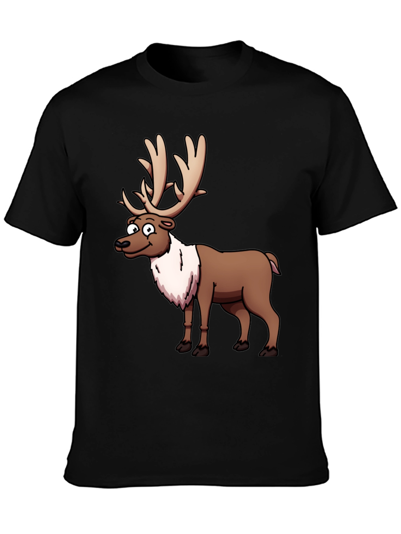 Reindeer Graphic T-Shirt - Festive Casual Wear