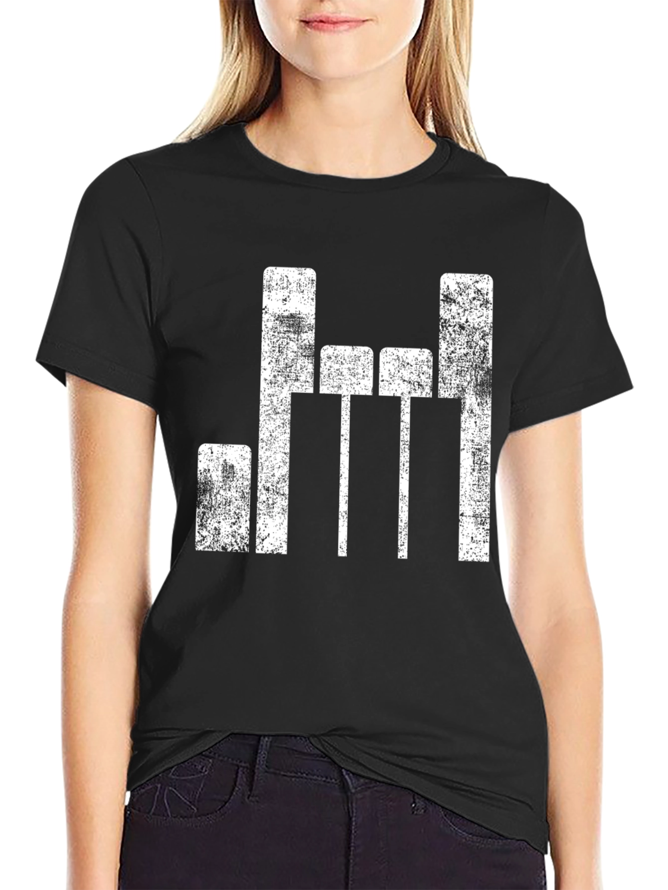 Distressed Equalizer Graphic T-Shirt