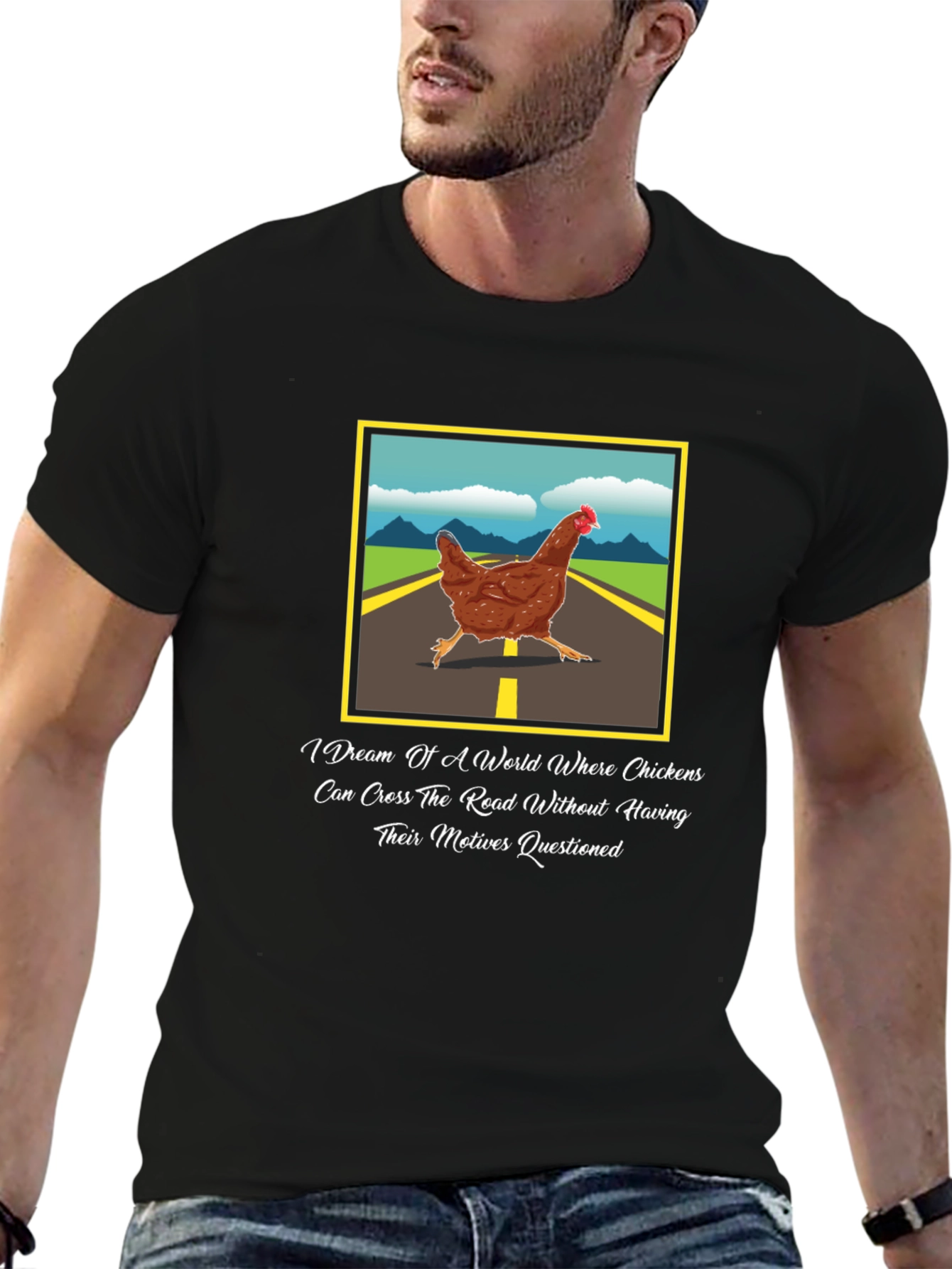 Chicken Crossing T-Shirt: Why Did The Chicken Cross?