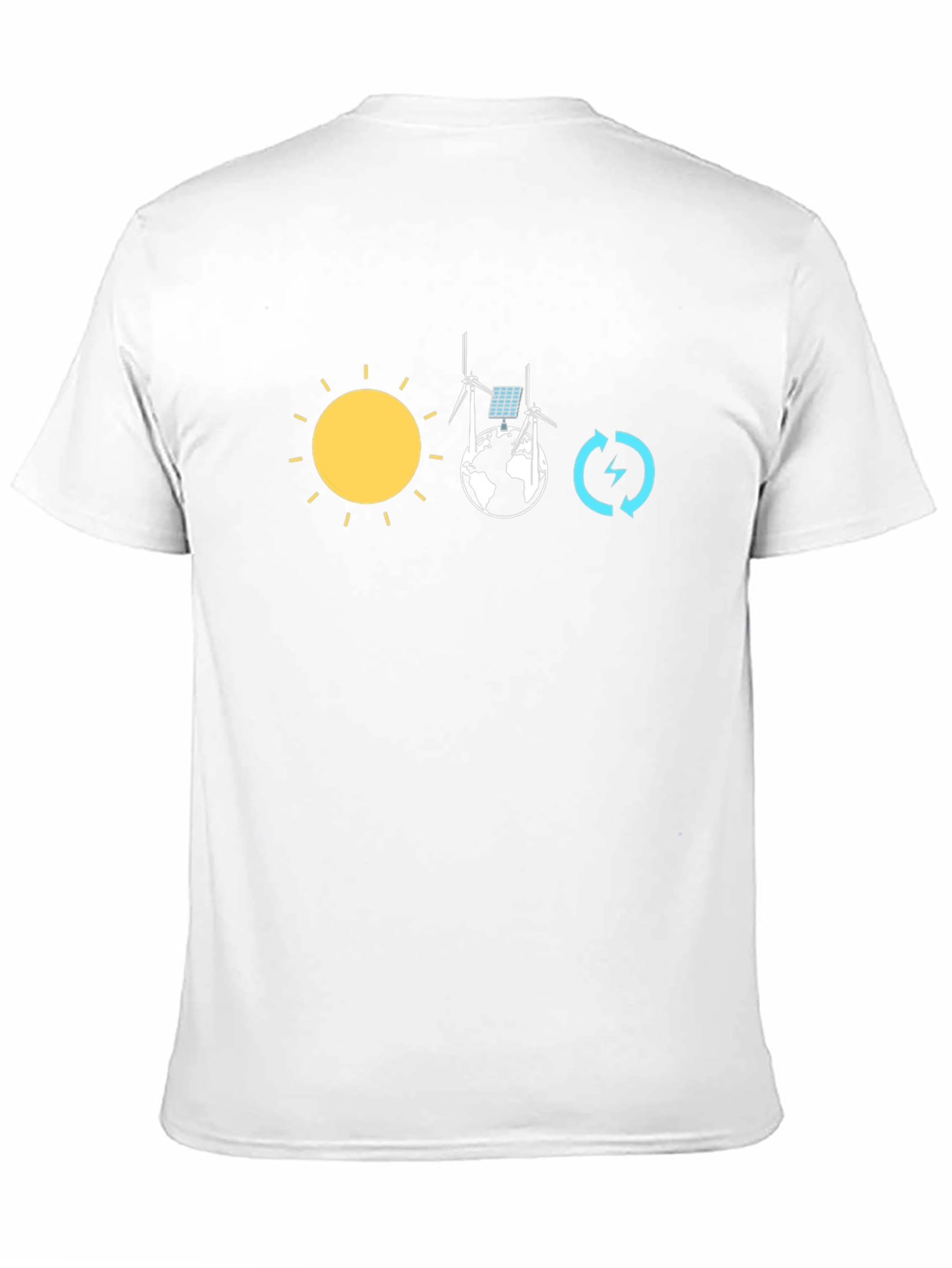 Eco-Friendly T-Shirt: Solar Wind and Energy Circle Design