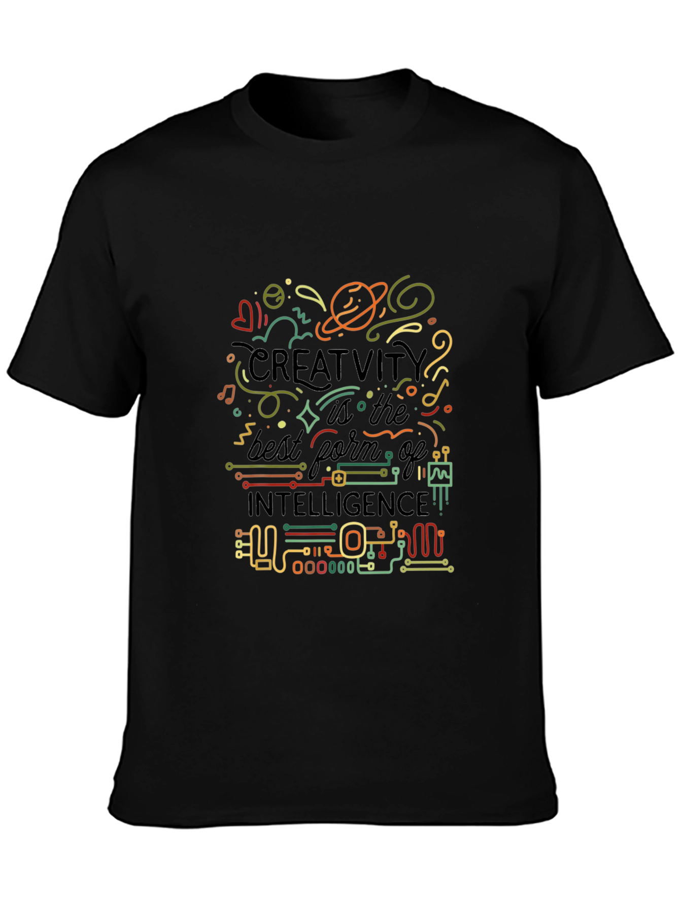 Creative Intelligence Graphic T-Shirt - Black