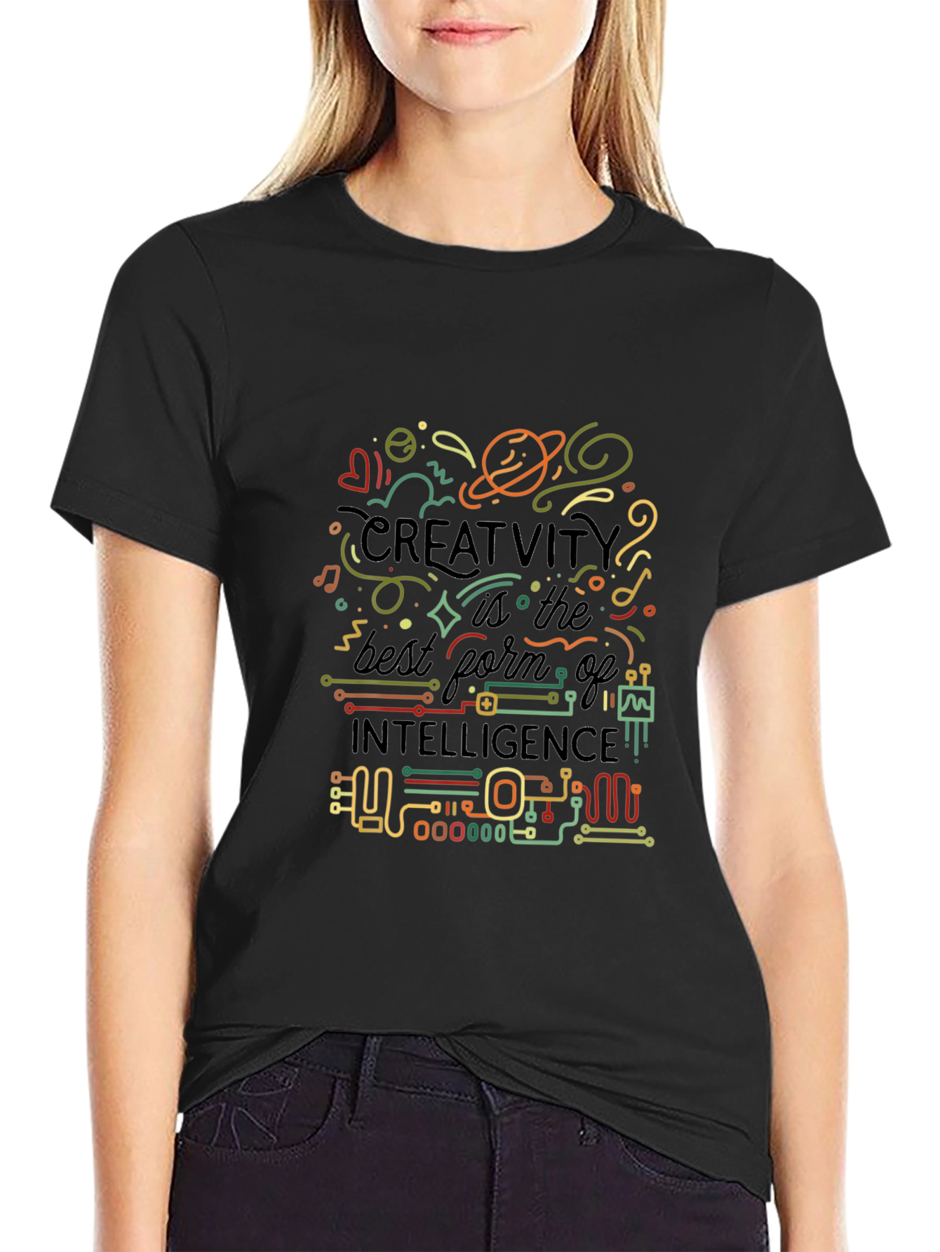 Creative Intelligence Graphic T-Shirt - Black