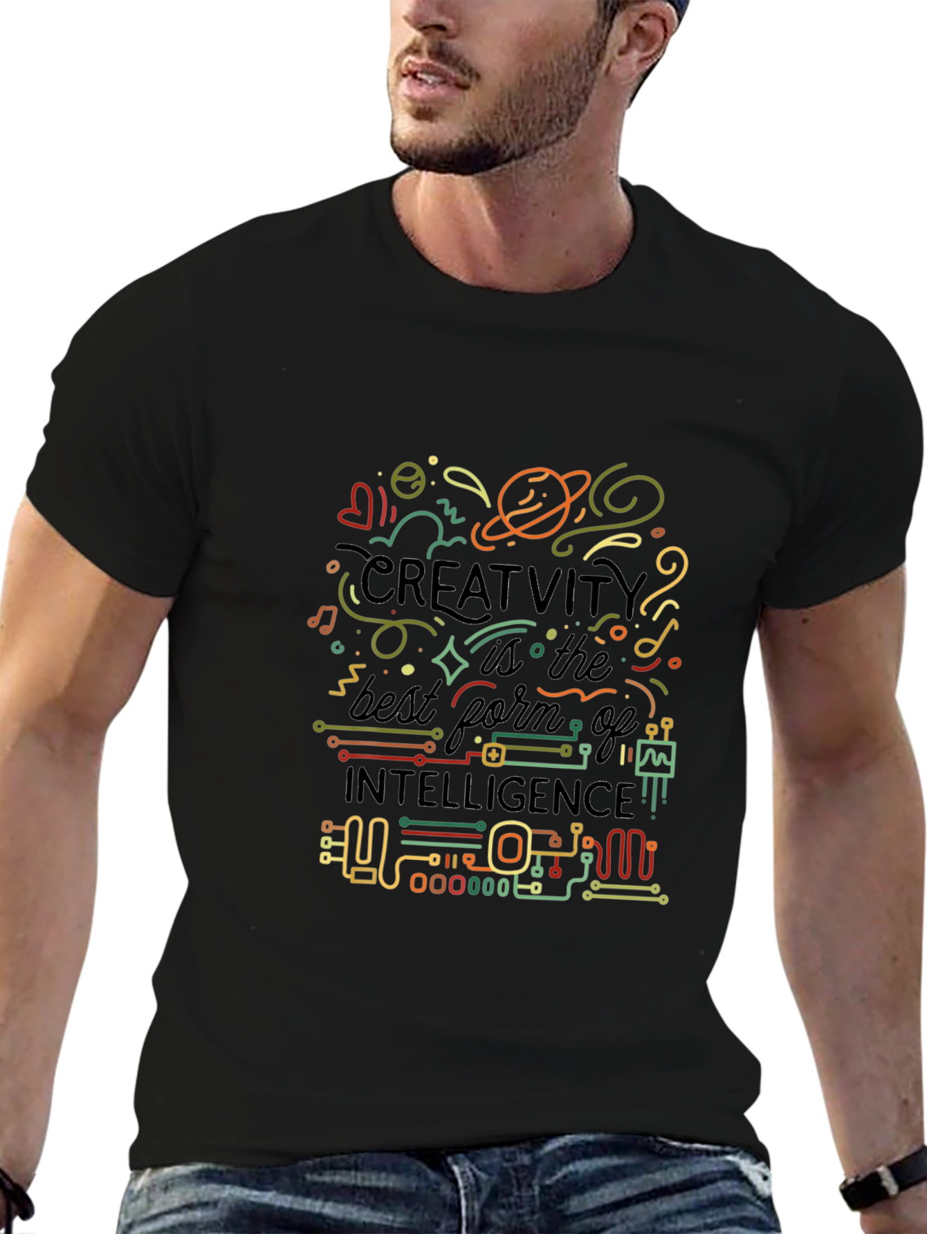 Creative Intelligence Graphic T-Shirt - Black