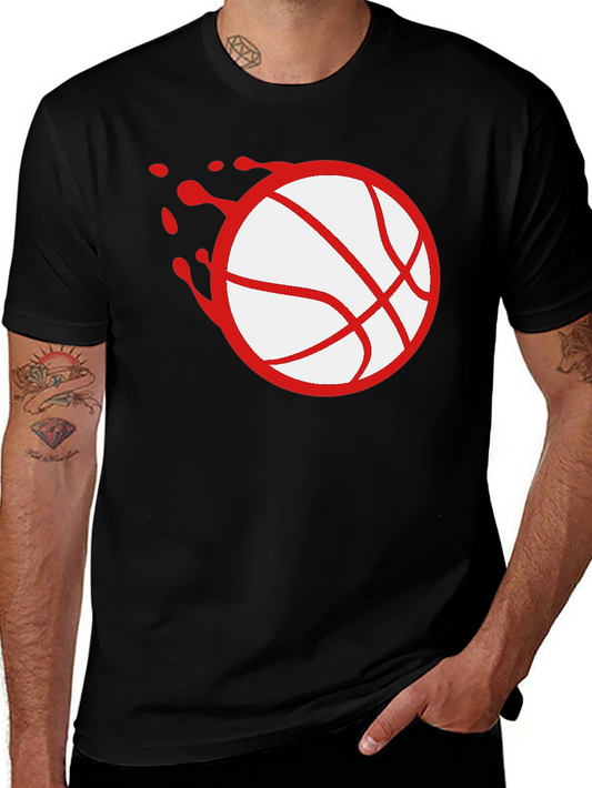 Basketball Splash Graphic Tee - Black