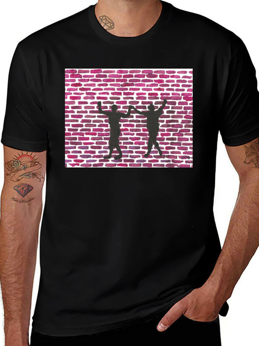 Brick Wall Dance Silhouette Graphic Tee - Black