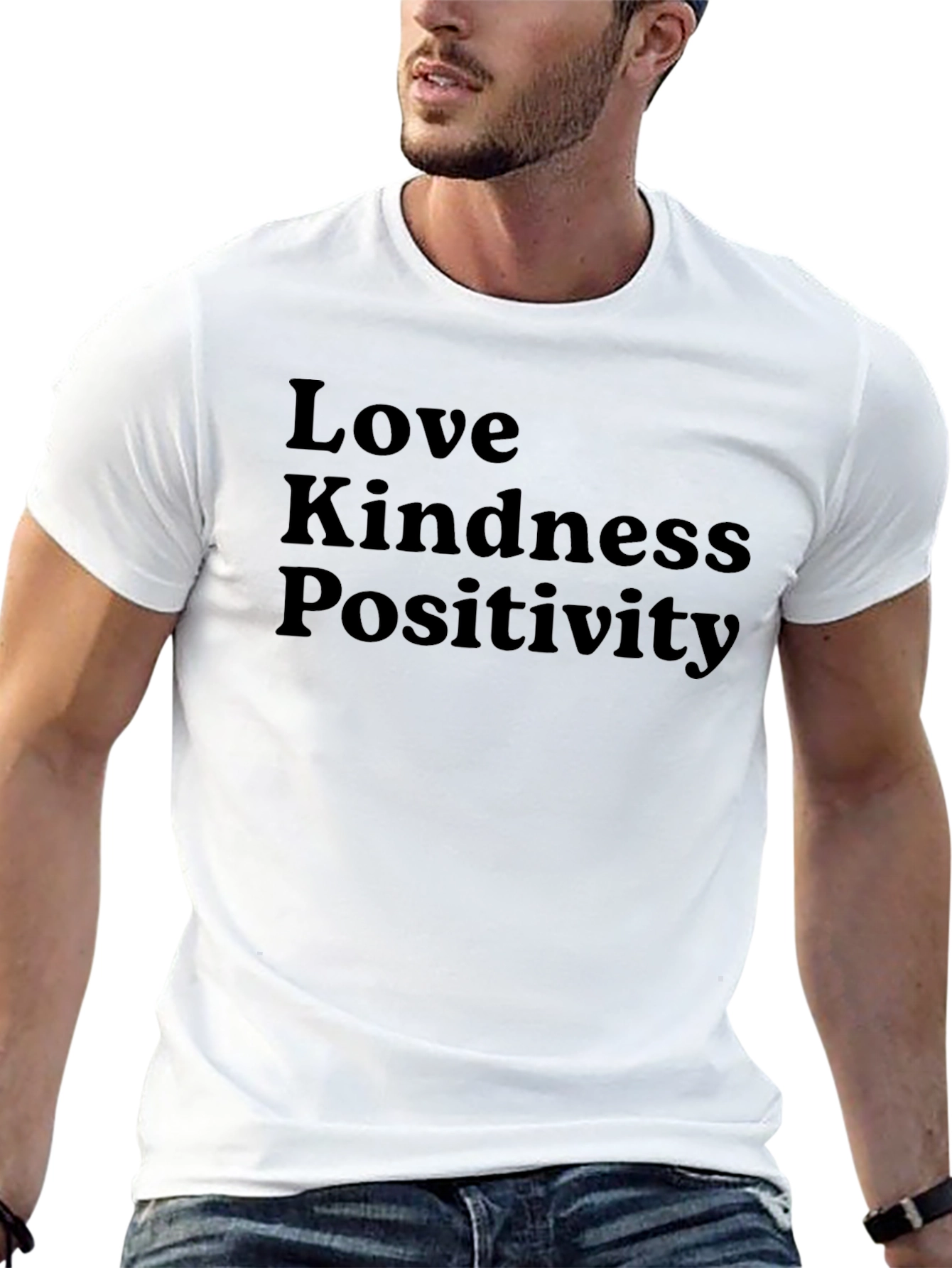 Love Kindness Positivity Black T-Shirt