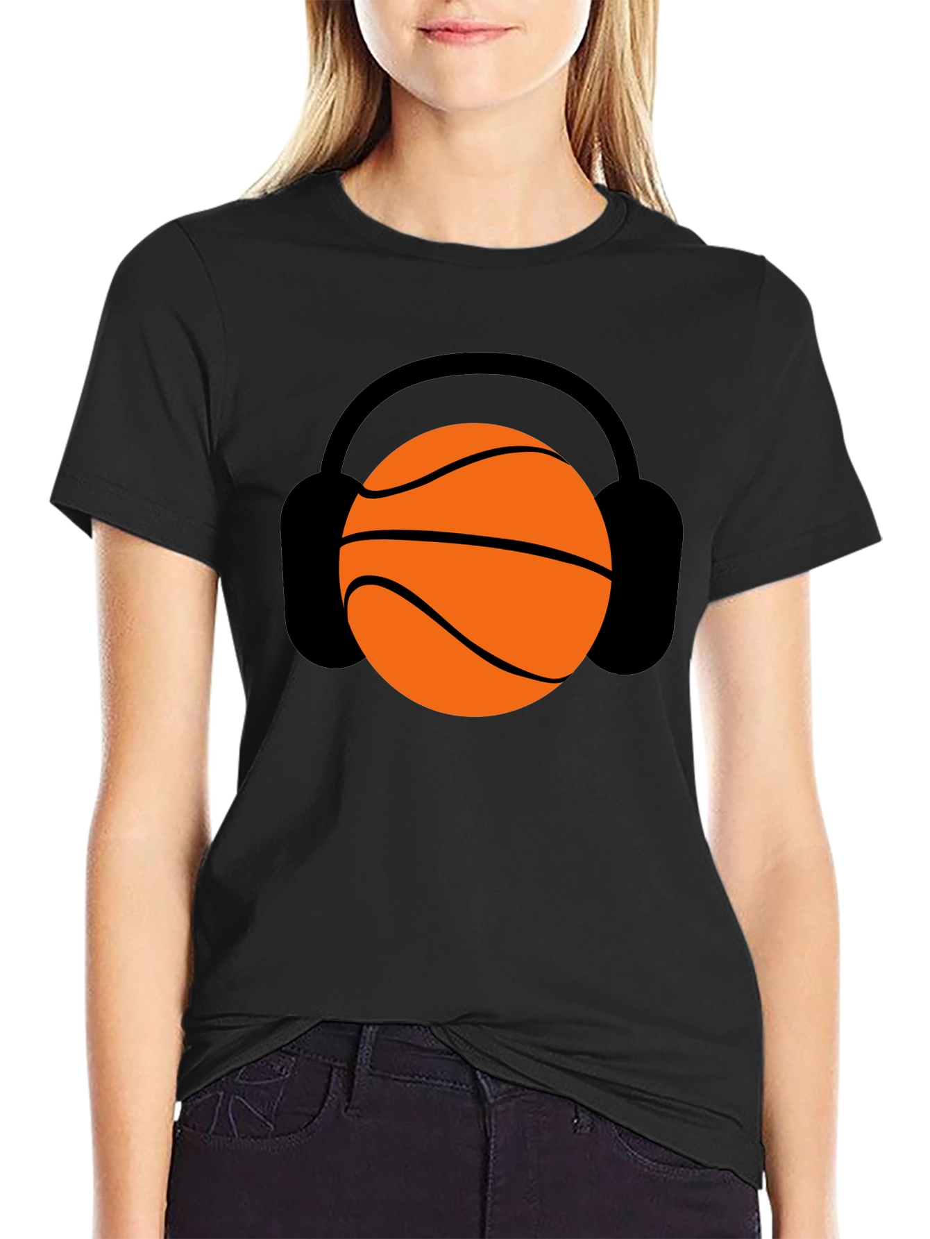 Basketball Headphones Graphic Tee - Stylish Unisex T-Shirt
