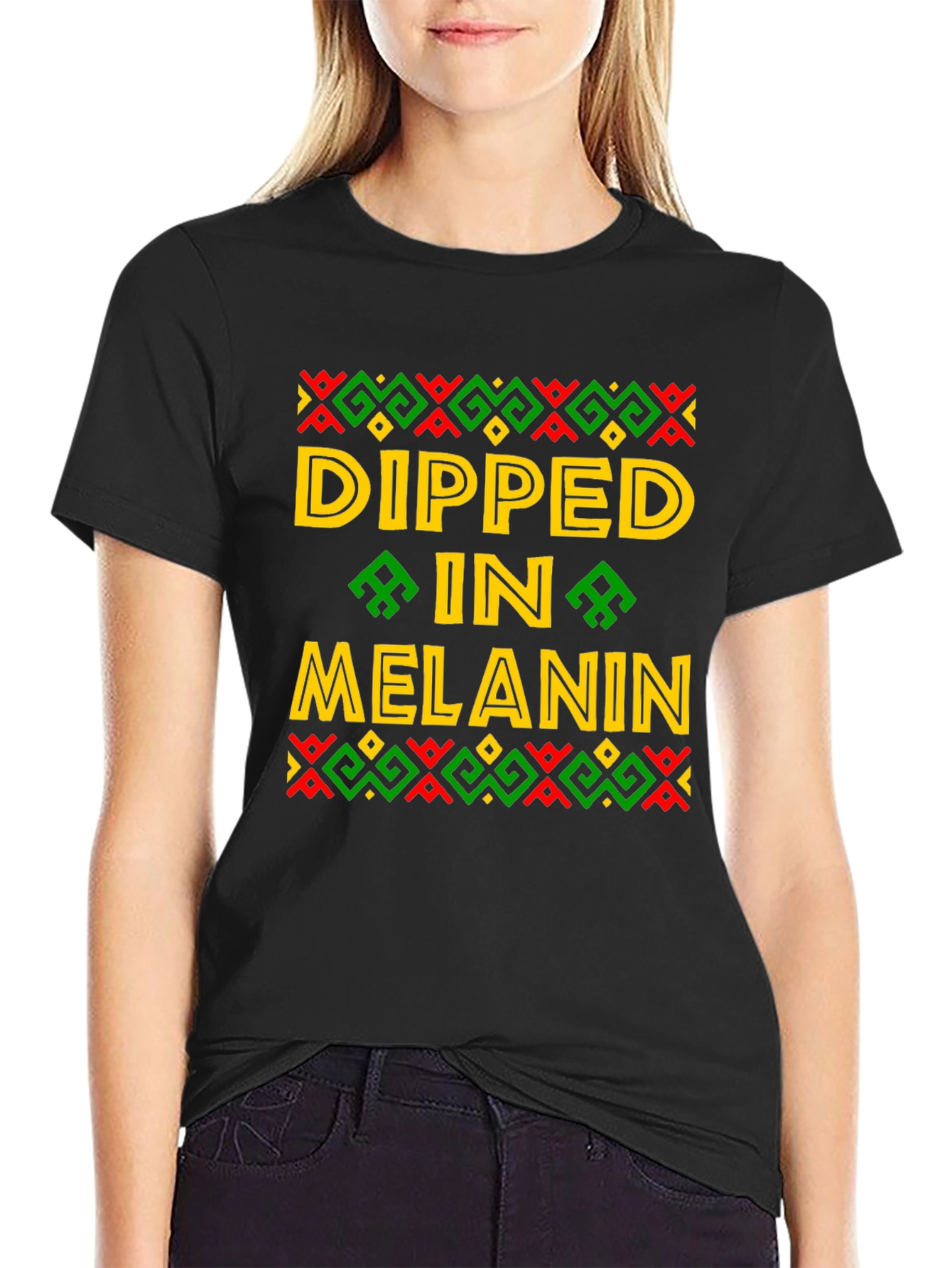 Dipped in Melanin Graphic T-Shirt - Black Pride