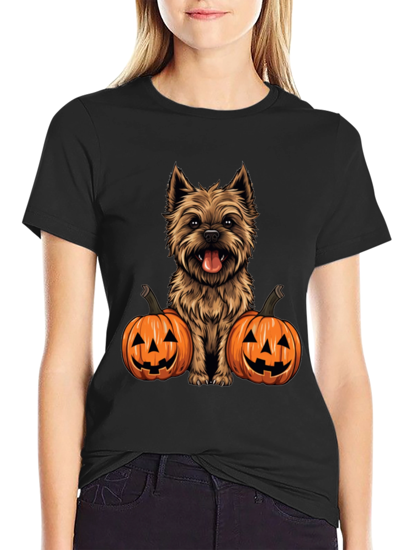 Dog & Pumpkin Halloween T-Shirt