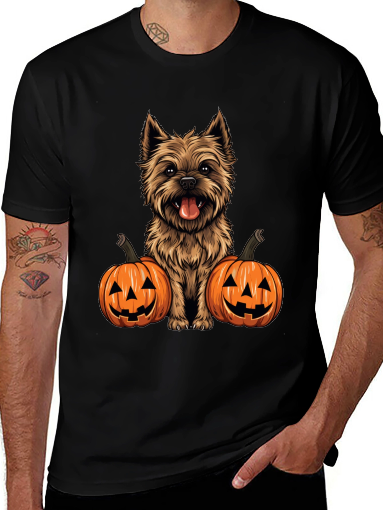 Dog & Pumpkin Halloween T-Shirt