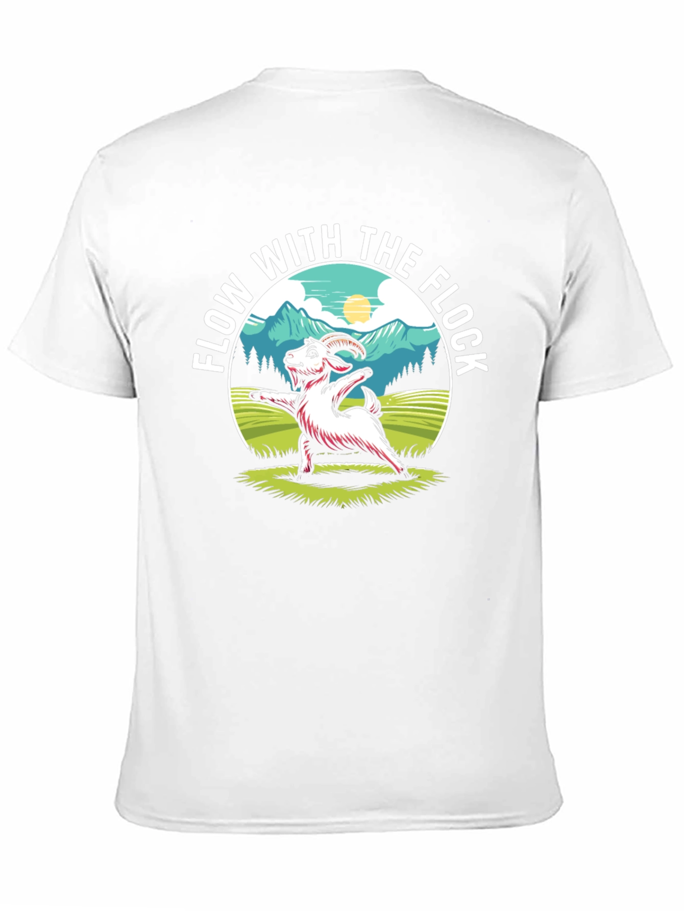 Flow With The Flock Yoga Goat T-Shirt