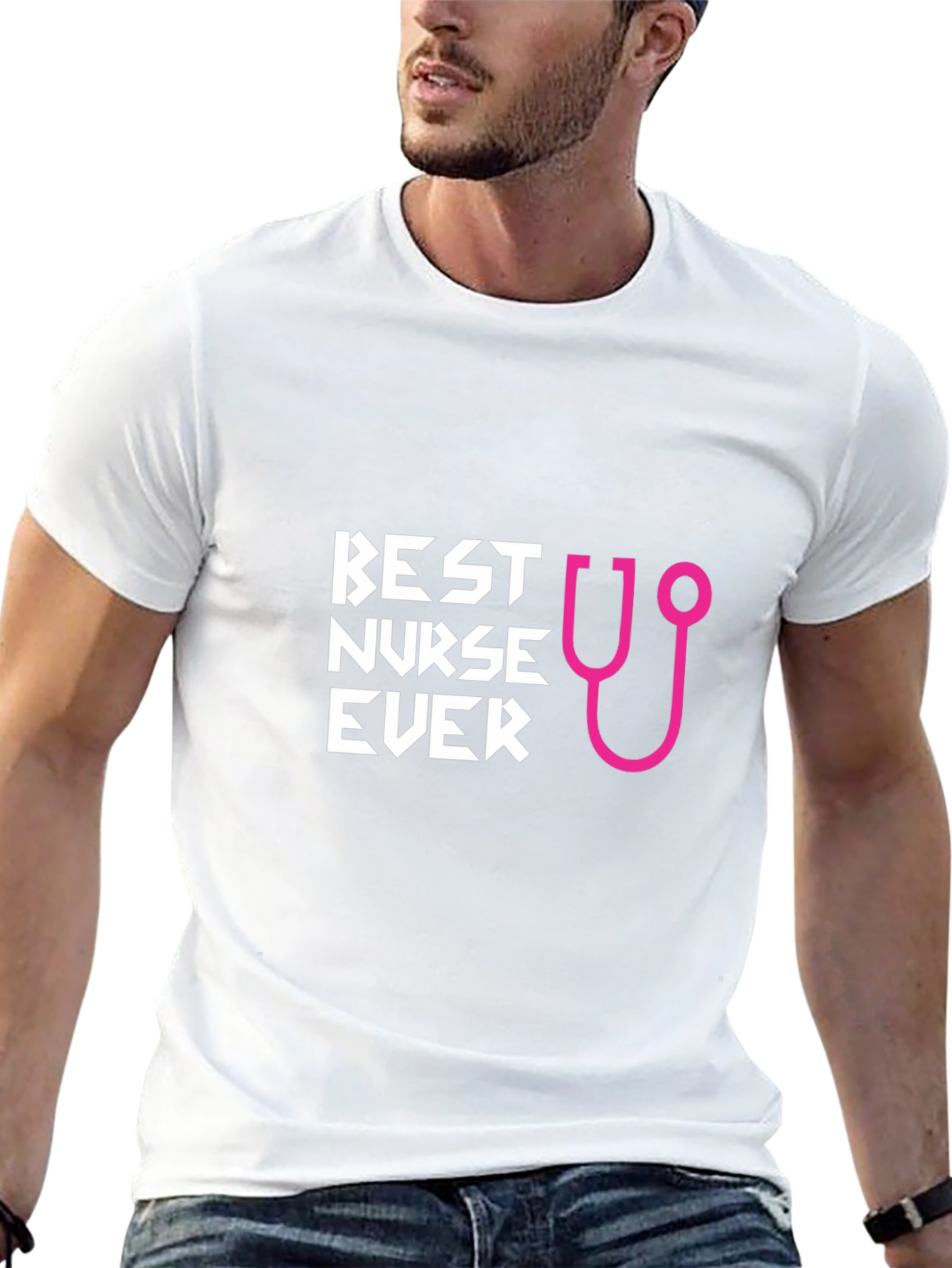 Best Nurse Ever Graphic T-Shirt - Black