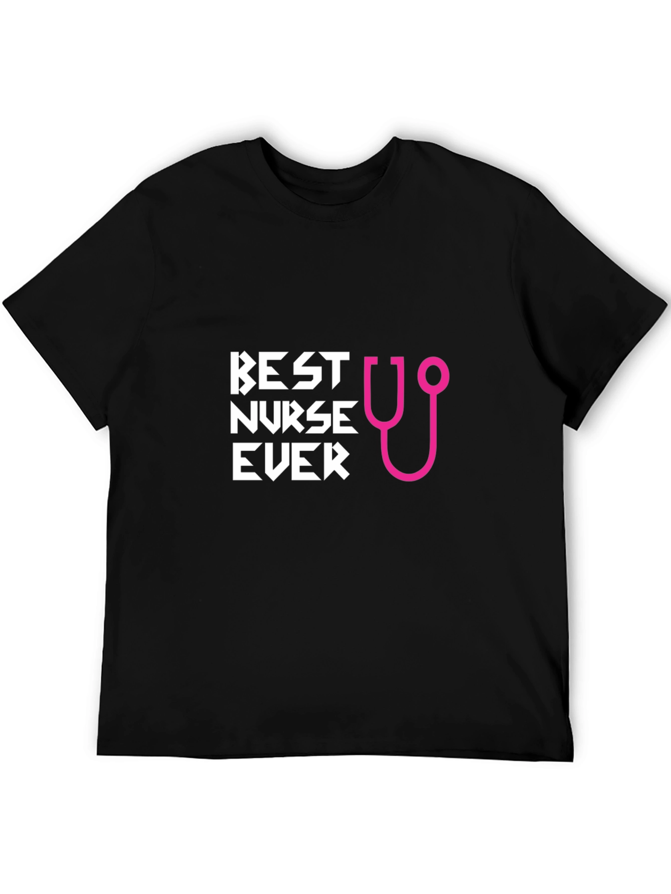Best Nurse Ever Graphic T-Shirt - Black
