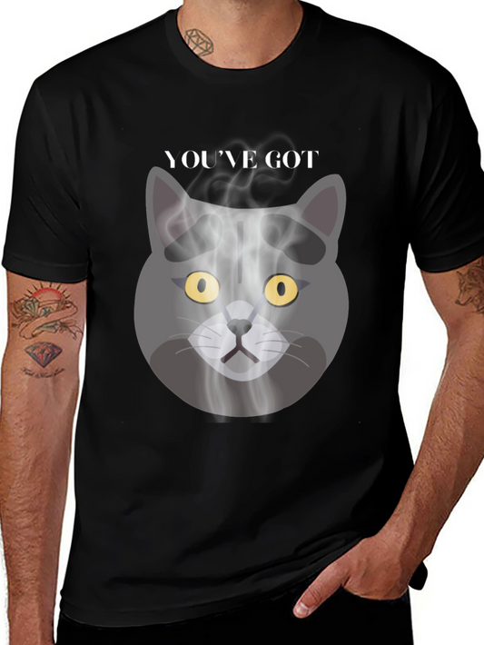Smoky Cat Graphic Tee - Youve Got Mail Vibes