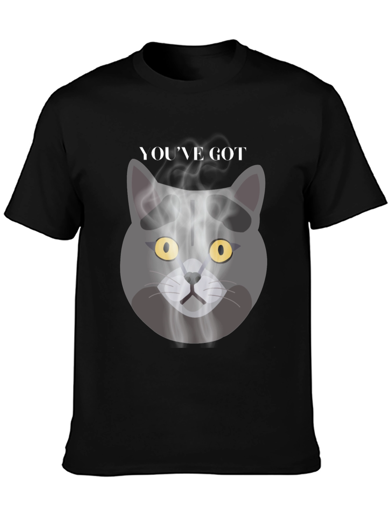 Smoky Cat Graphic Tee - Youve Got Mail Vibes