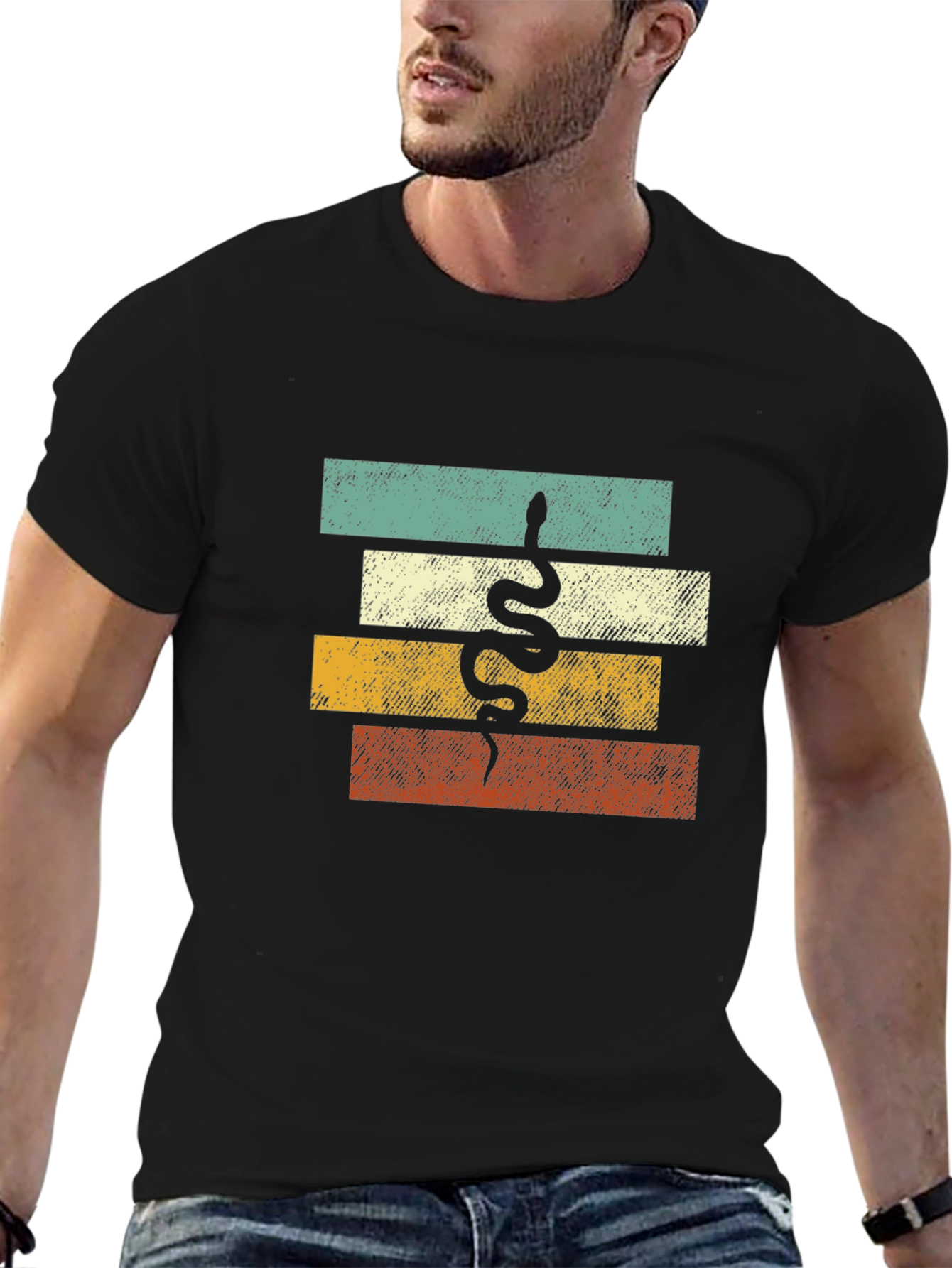 Retro Snake T-Shirt - Cool Graphic Tee