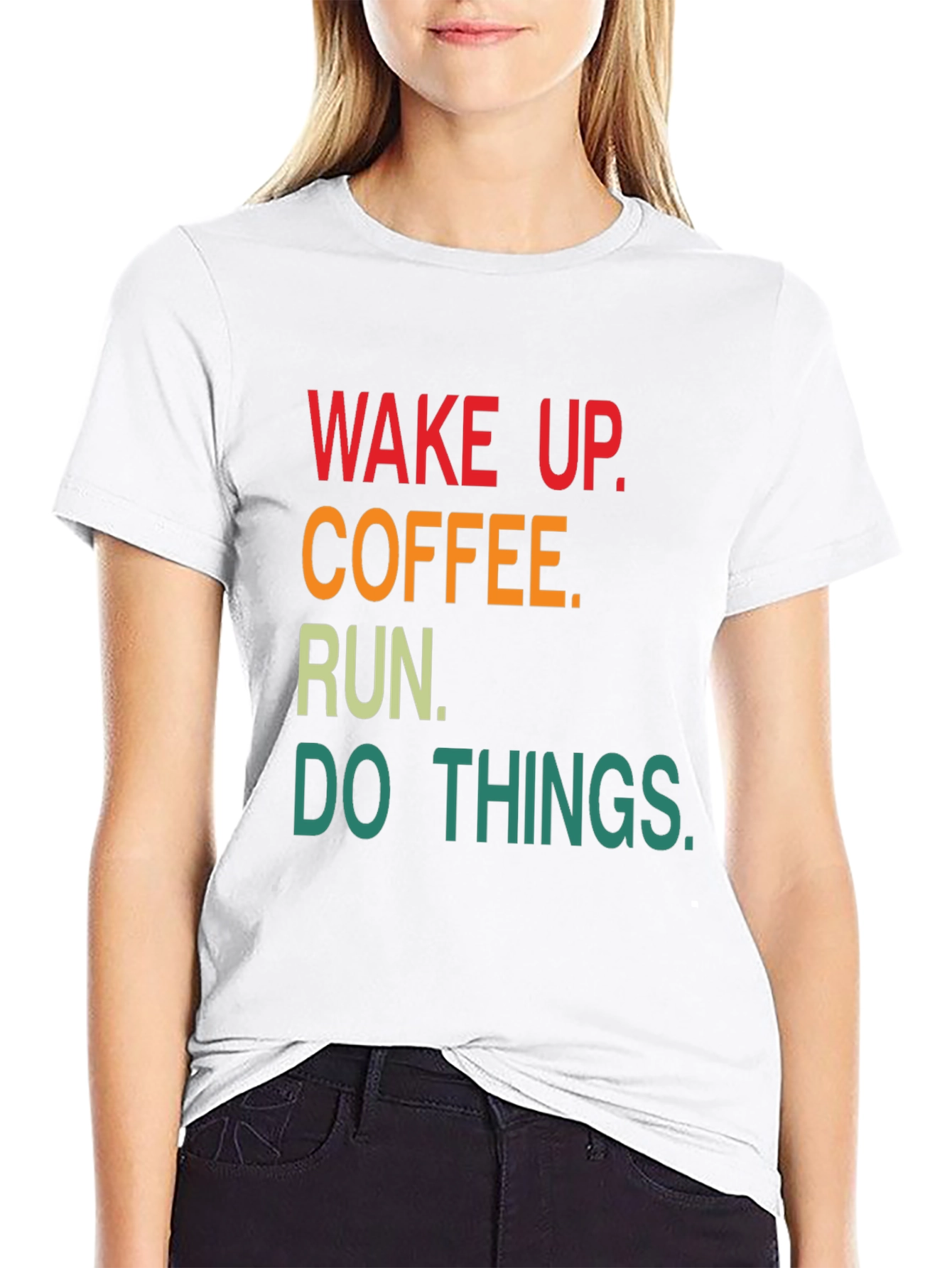 Wake Up Coffee Run Graphic T-Shirt