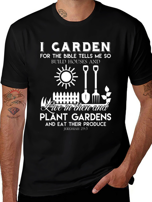 I Garden Bible Verse Black T-Shirt