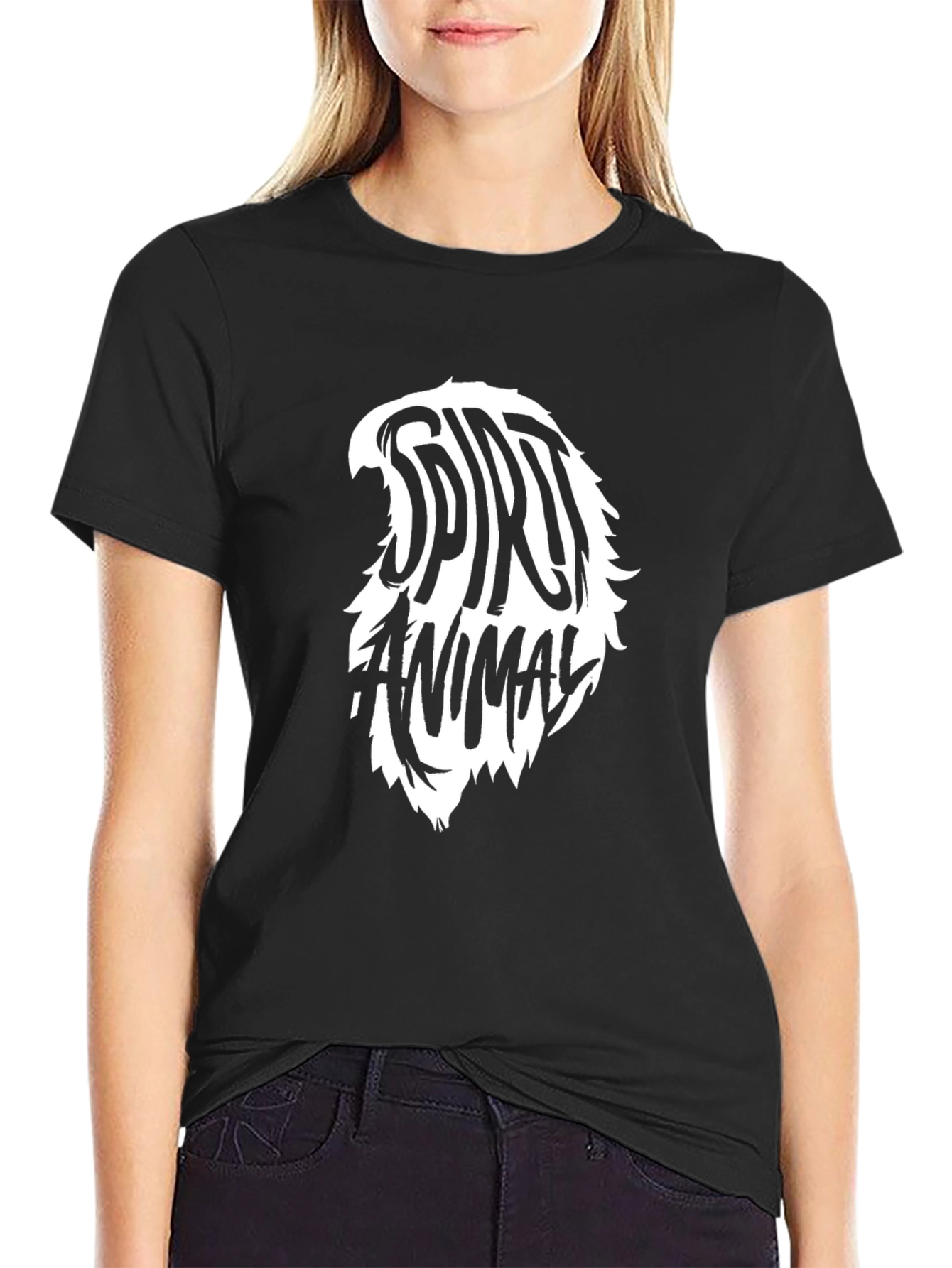 Spirit Animal Graphic Tee - Black