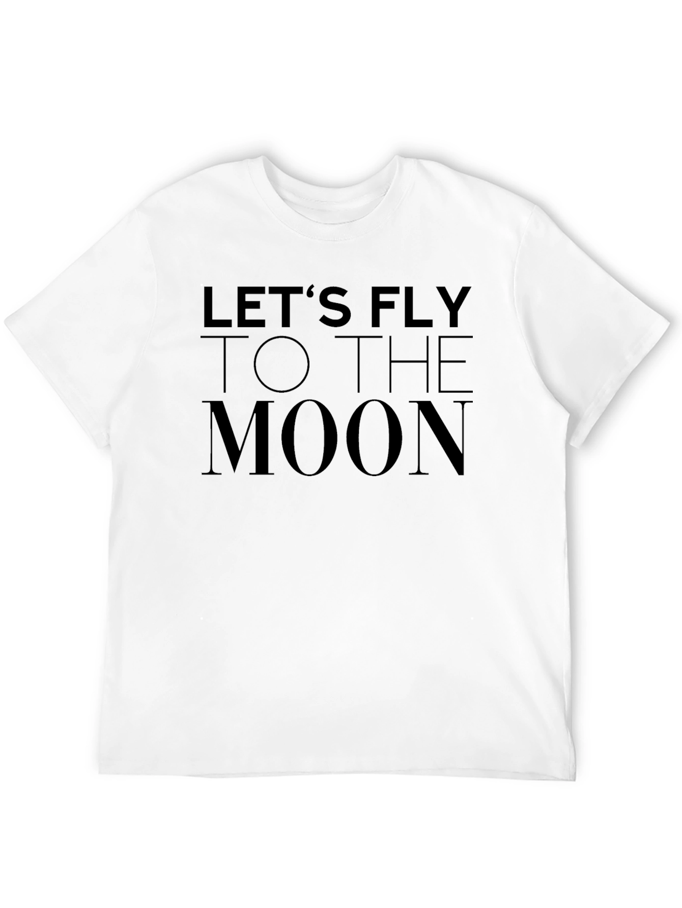Lets Fly to the Moon Black Graphic Tee