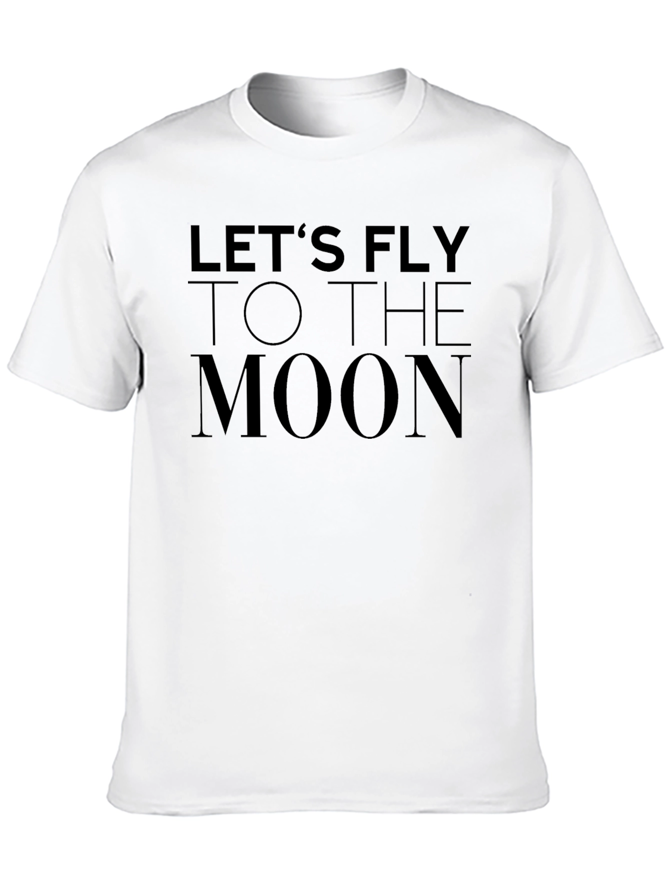 Lets Fly to the Moon Black Graphic Tee