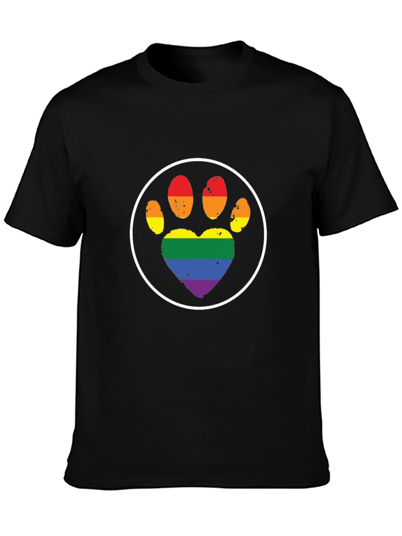 Pride Paw Print Heart T-Shirt