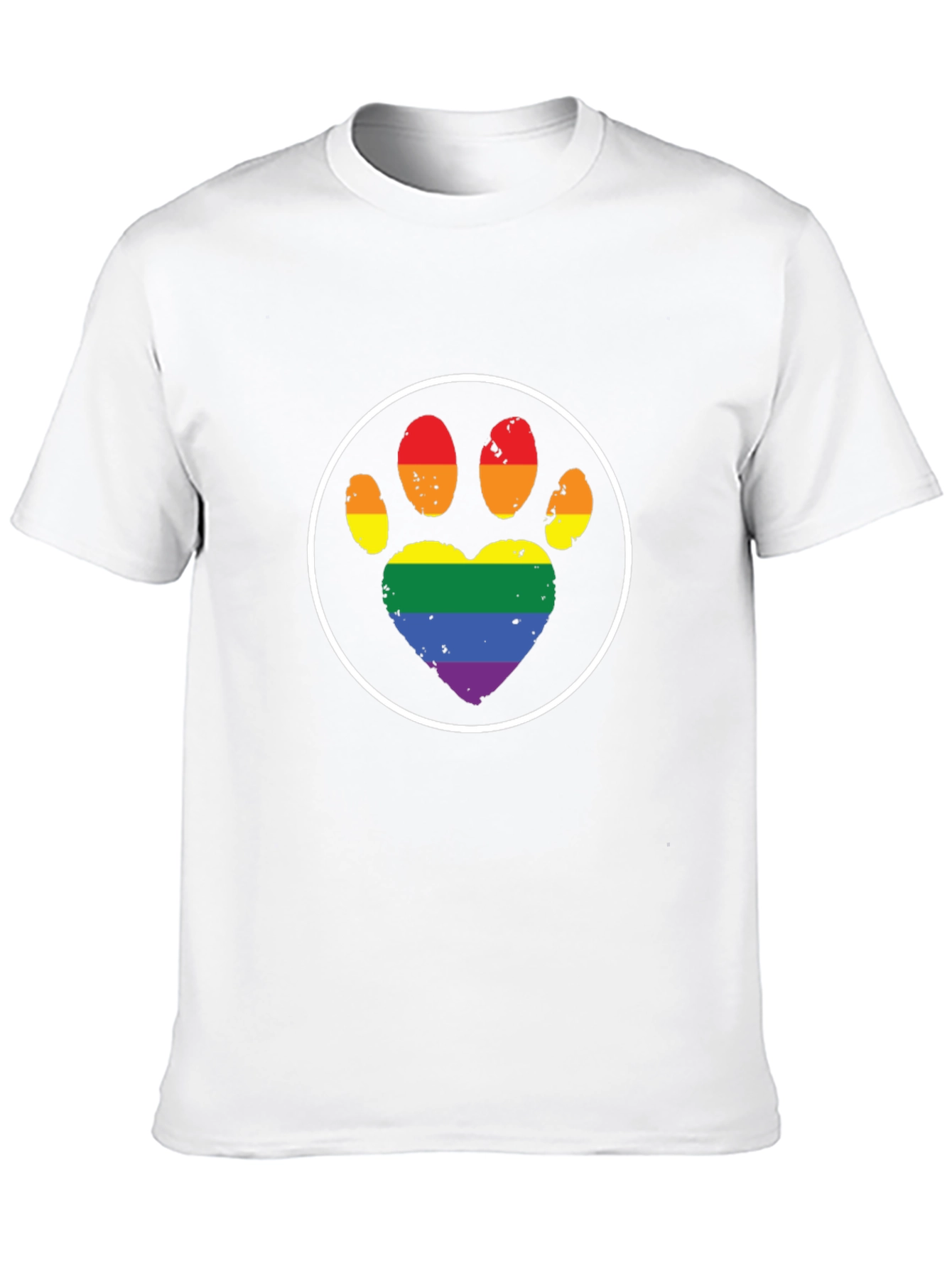 Pride Paw Print Heart T-Shirt